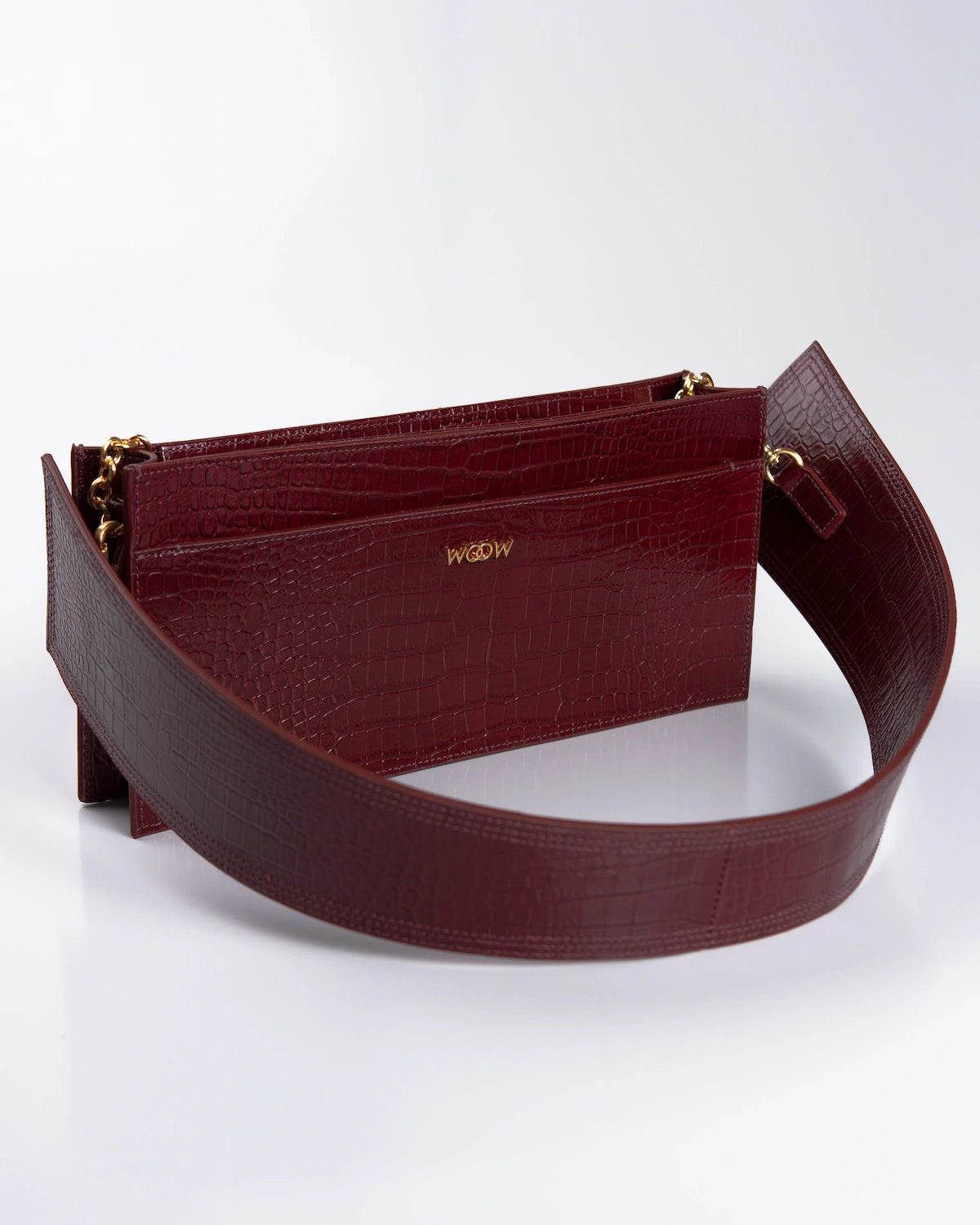 Bolsa Média Margô Couro Bordô WOOW