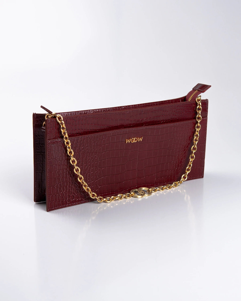 Bolsa Média Margô Couro Bordô WOOW