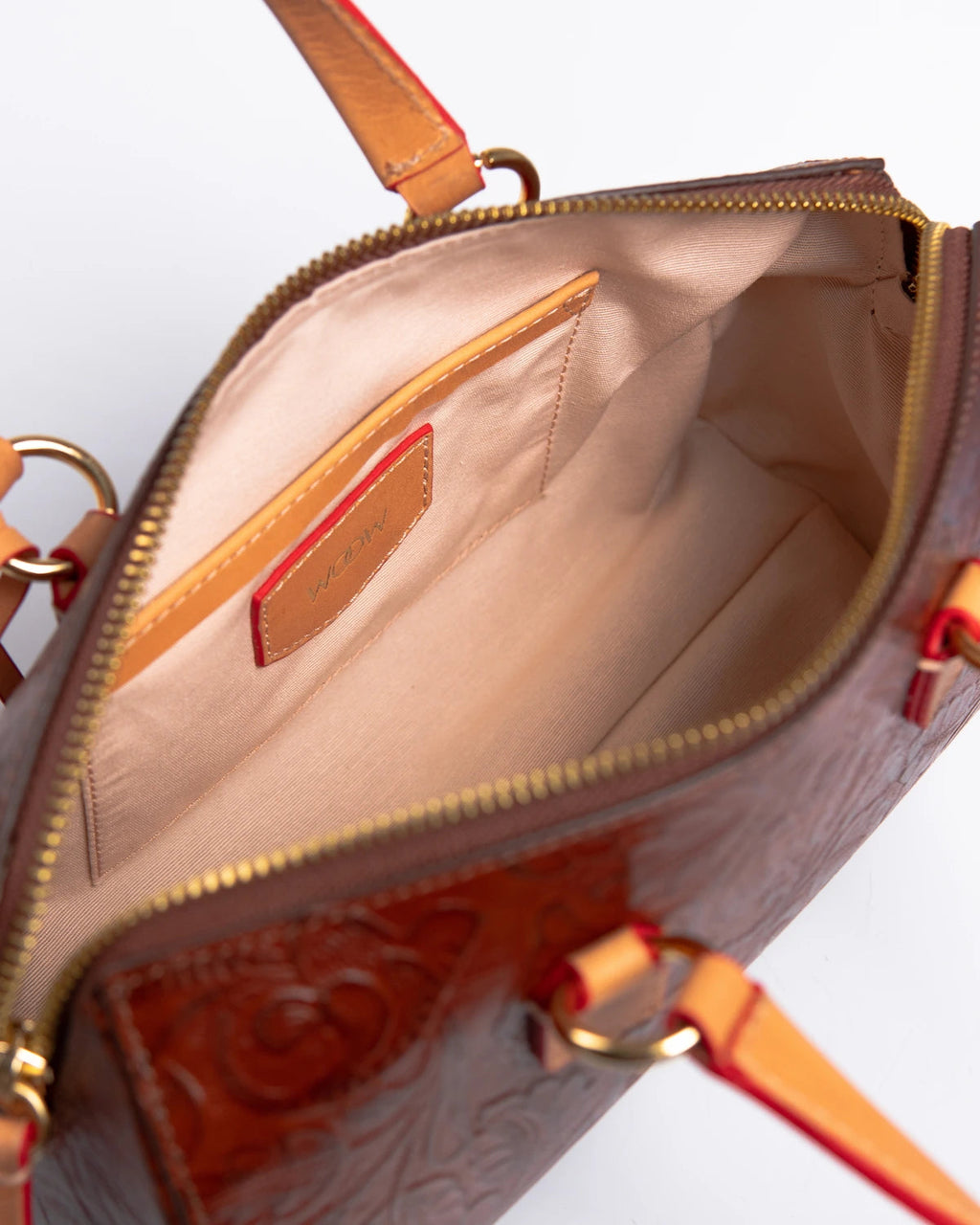 Bolsa Média Flora Couro Ambar WOOW