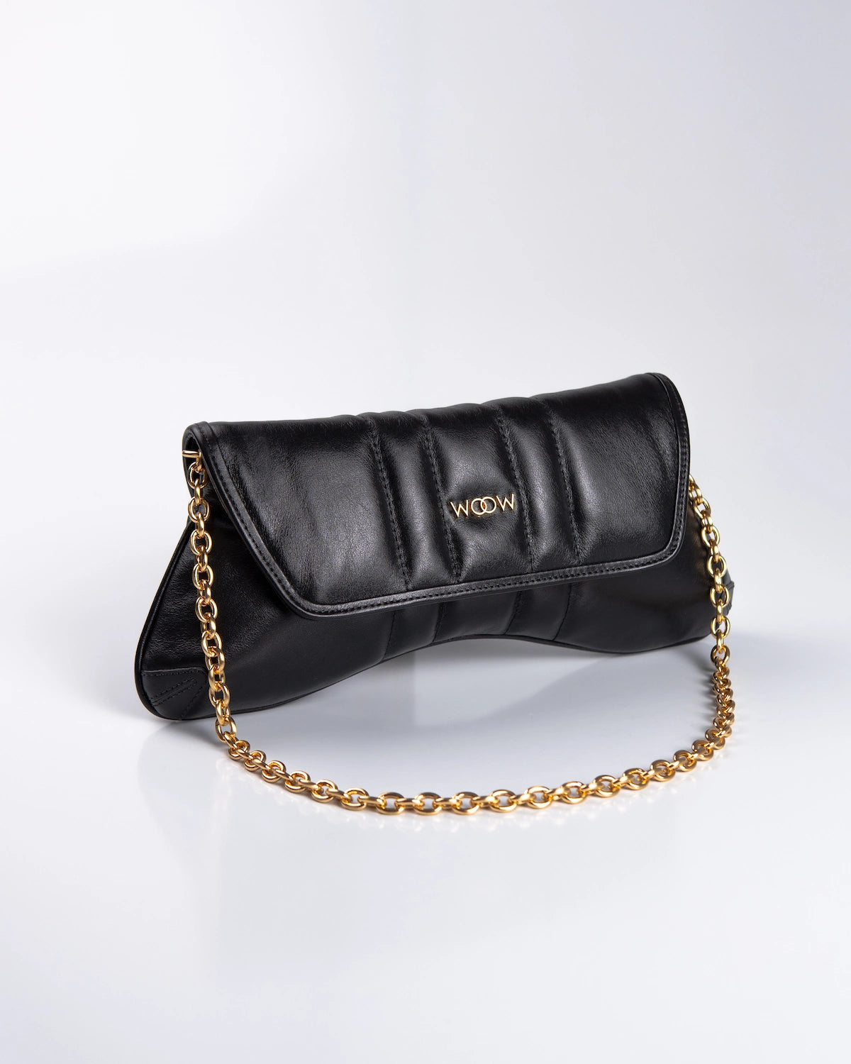 Bolsa Média Agatha Couro Preto WOOW