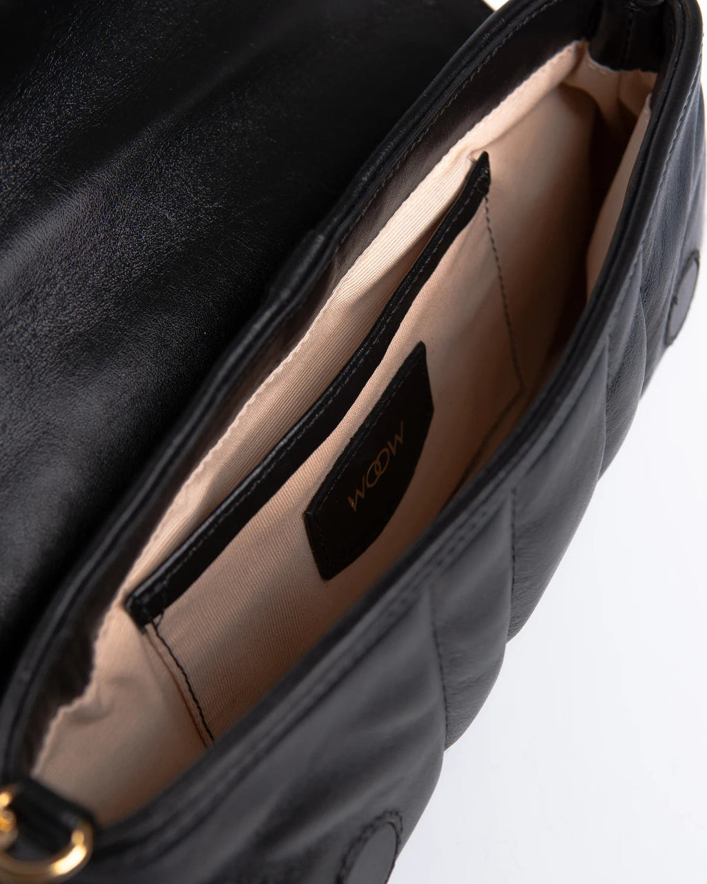 Bolsa Média Agatha Couro Preto WOOW