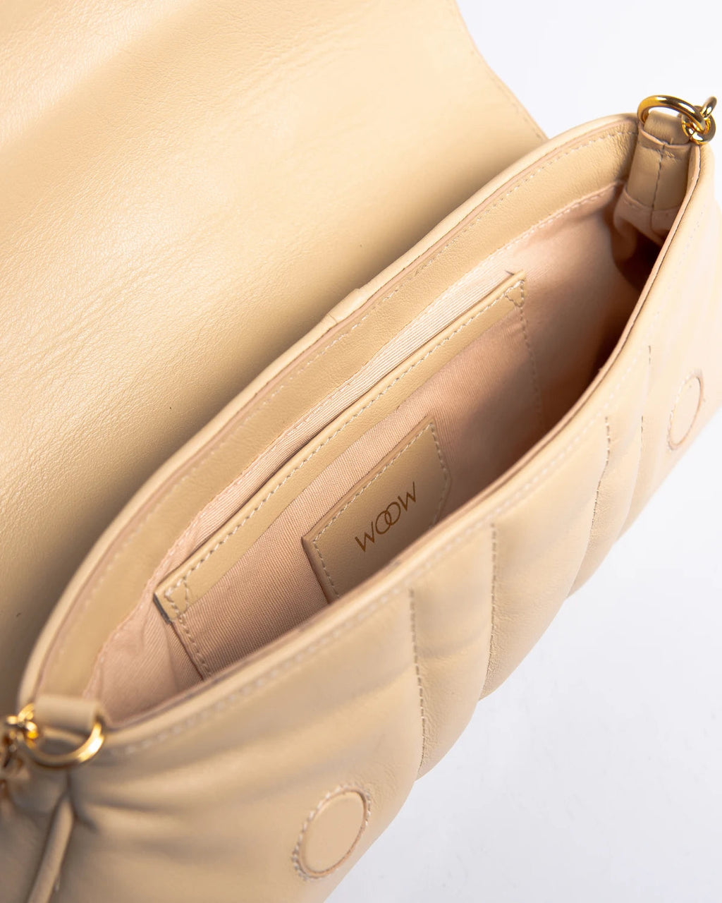 Bolsa Média Agatha Couro Eggshell WOOW