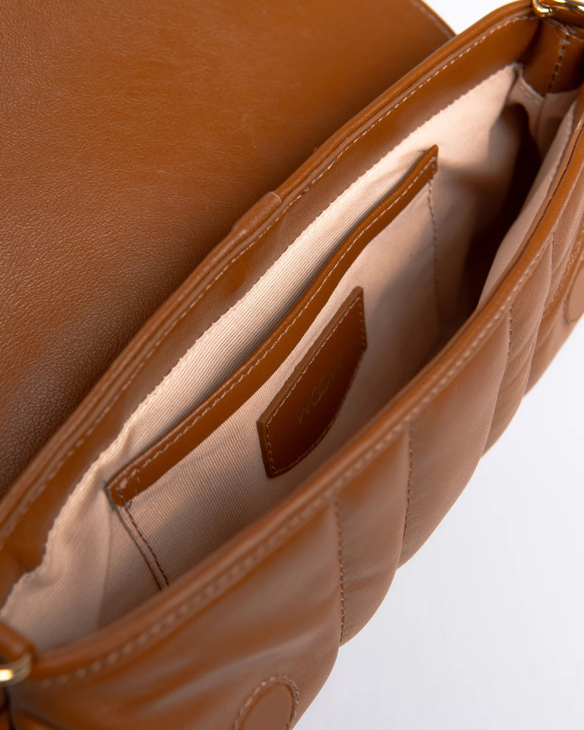 Bolsa Média Agatha Couro Caramelo WOOW