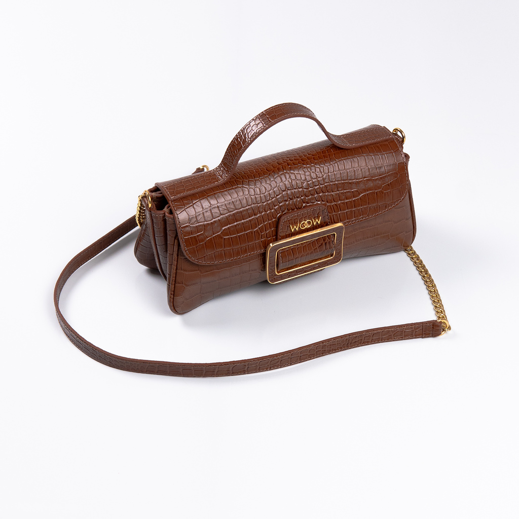 Bolsa Charlote Couro Croco WOOW