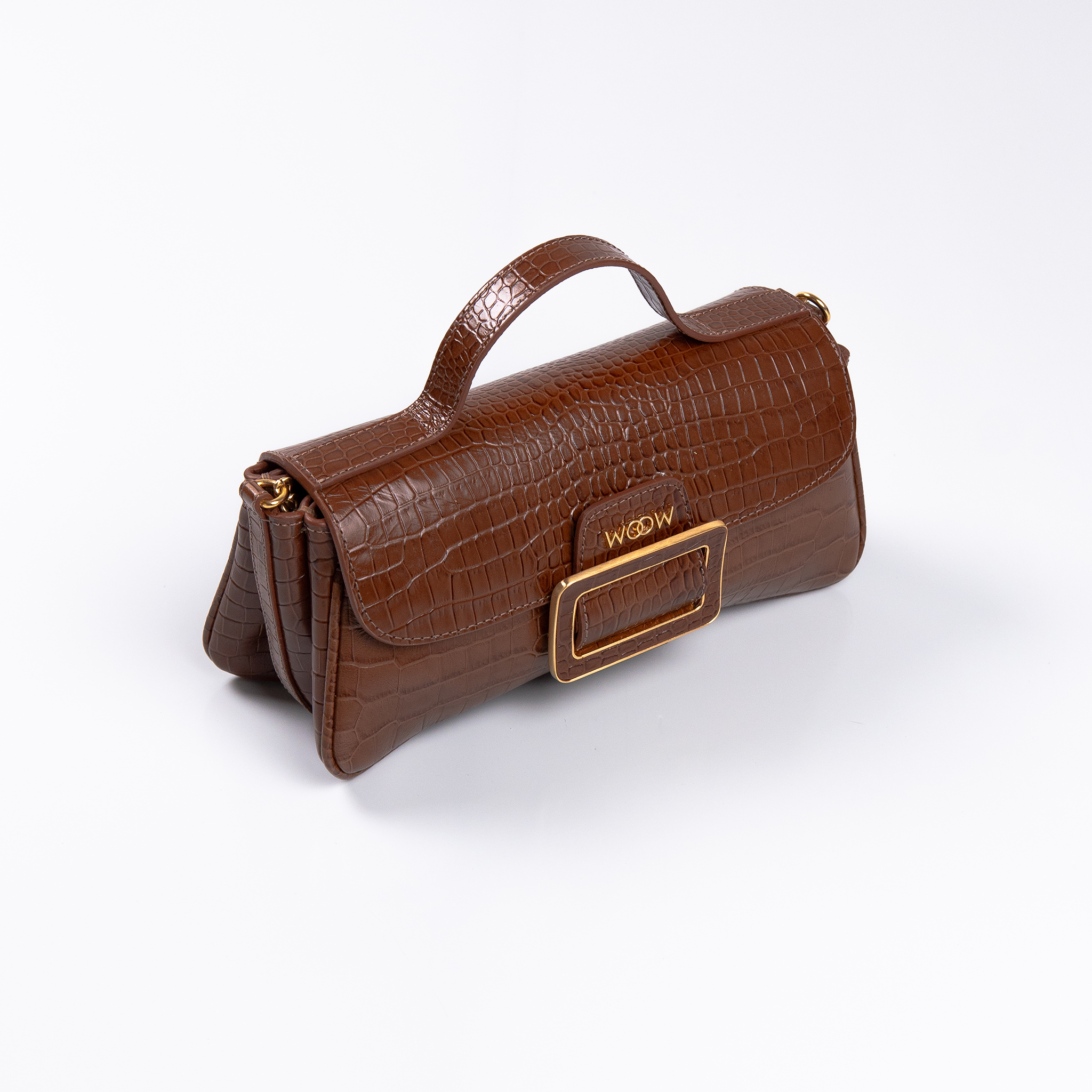 Bolsa Charlote Couro Croco WOOW