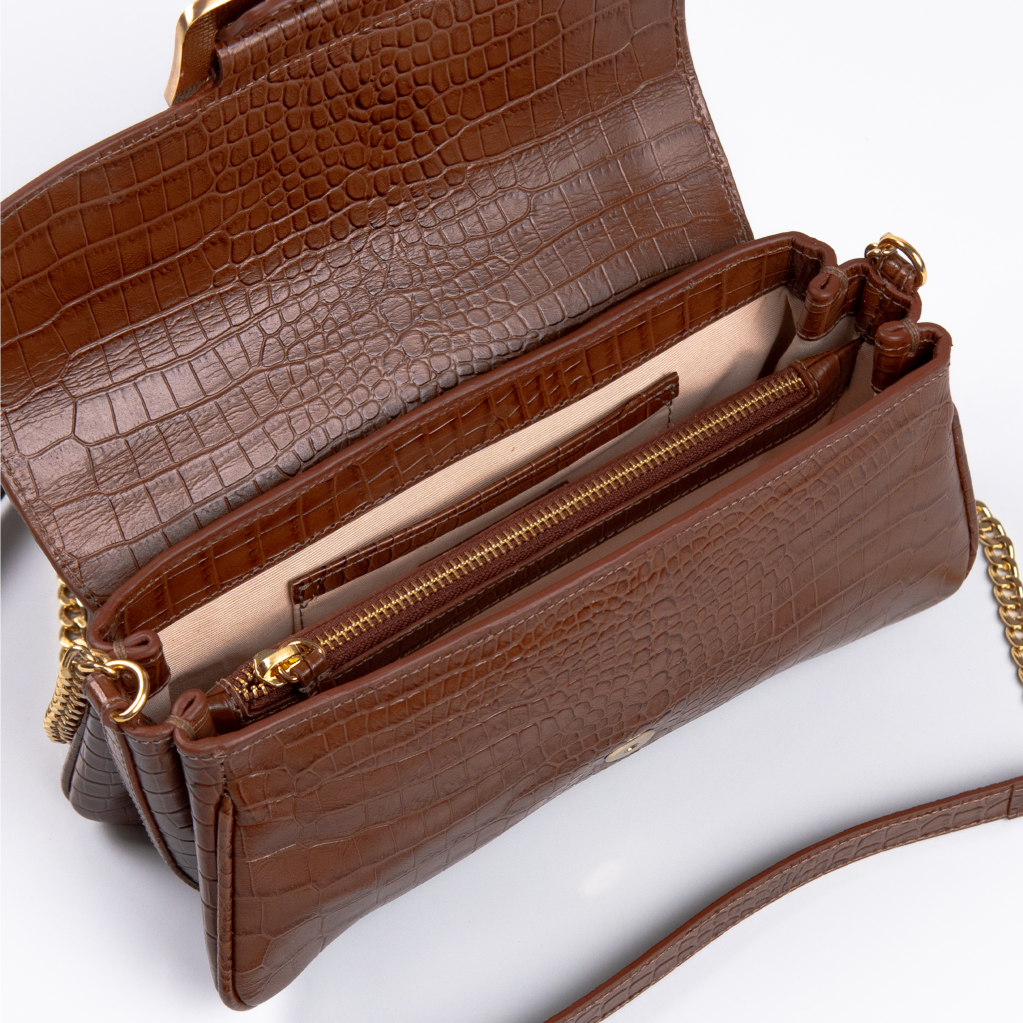 Bolsa Charlote Couro Croco WOOW