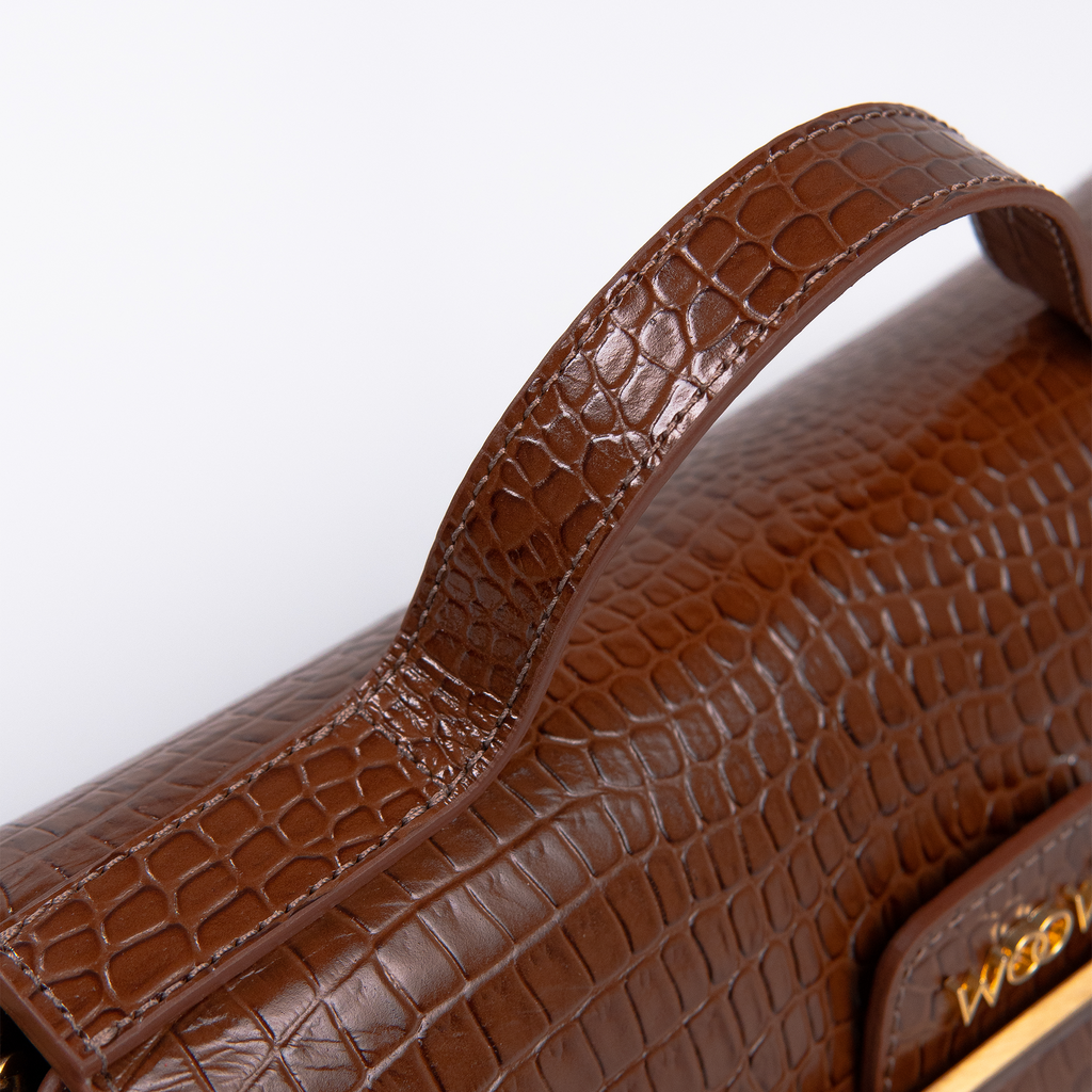 Bolsa Charlote Couro Croco WOOW