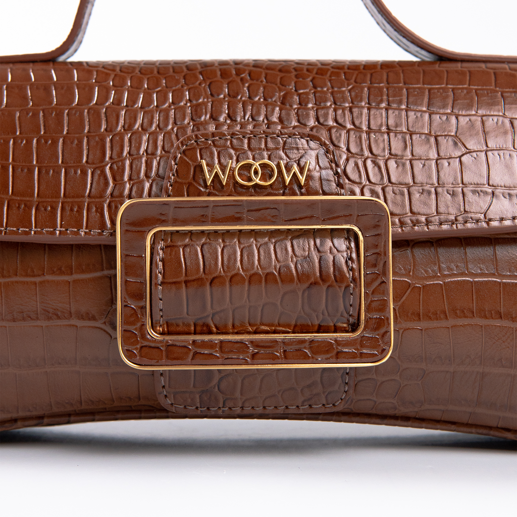 Bolsa Charlote Couro Croco WOOW