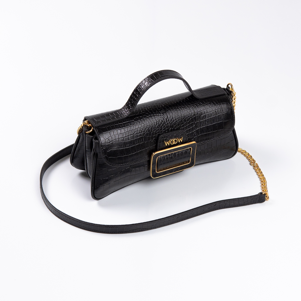 Bolsa Charlote Couro Croco WOOW