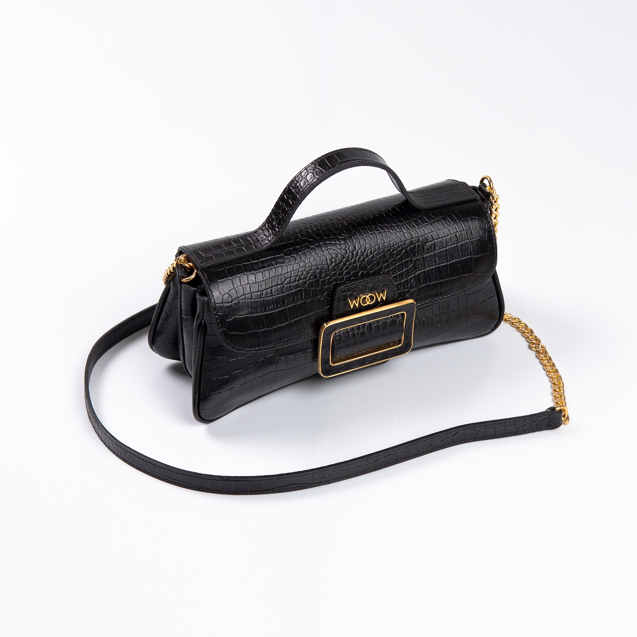 Bolsa Charlote Couro Croco WOOW