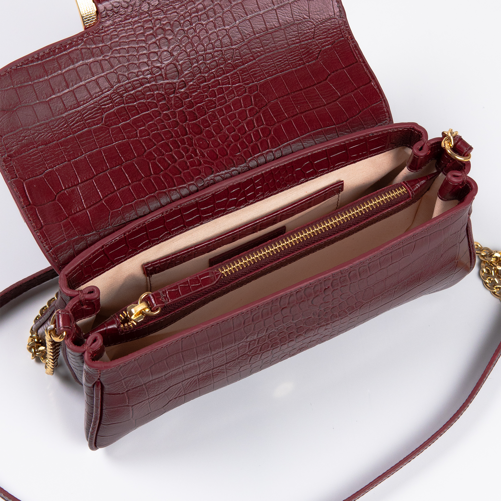 Bolsa Charlote Couro Croco WOOW