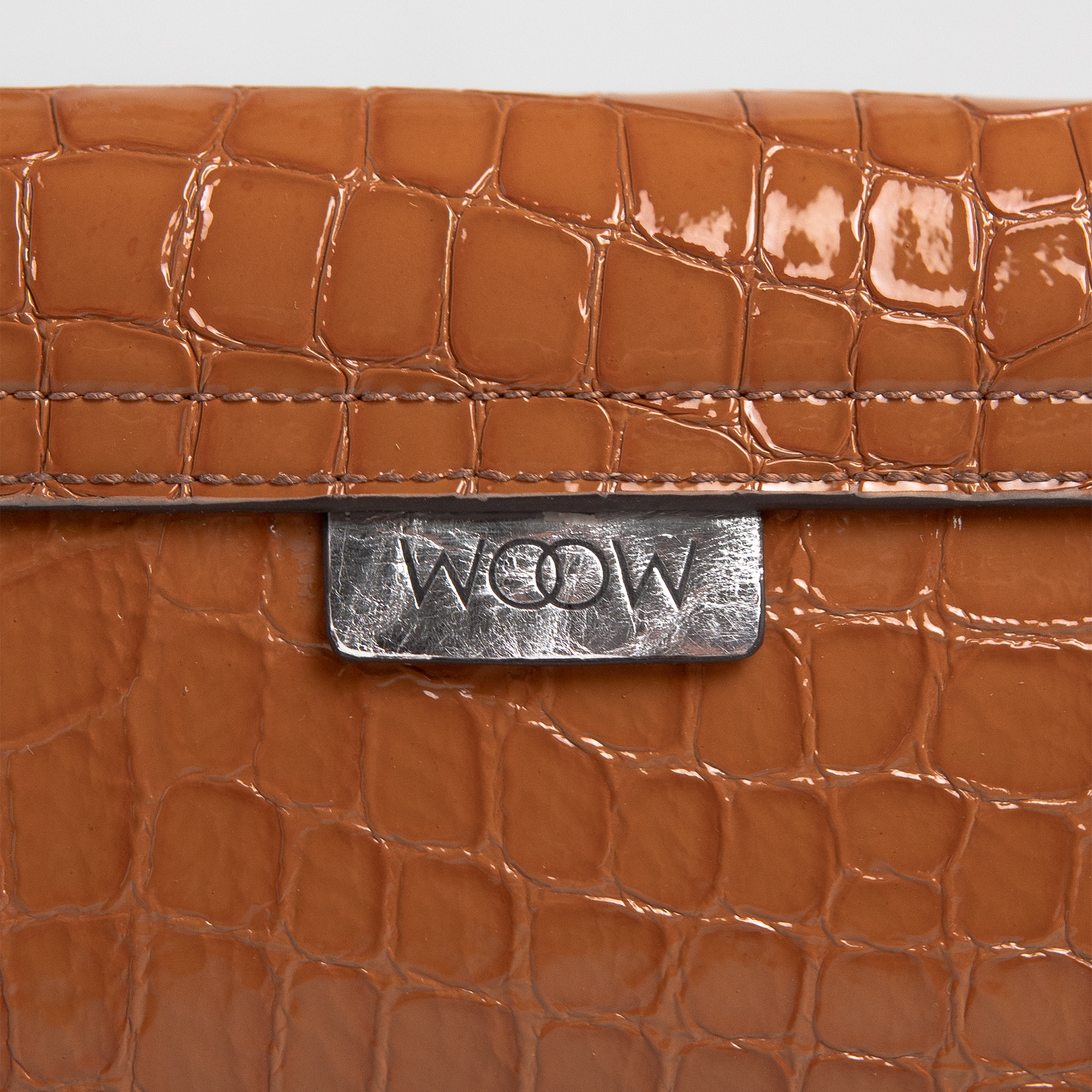 Bolsa Giovana em Satin Croco Jungle Nut WOOW