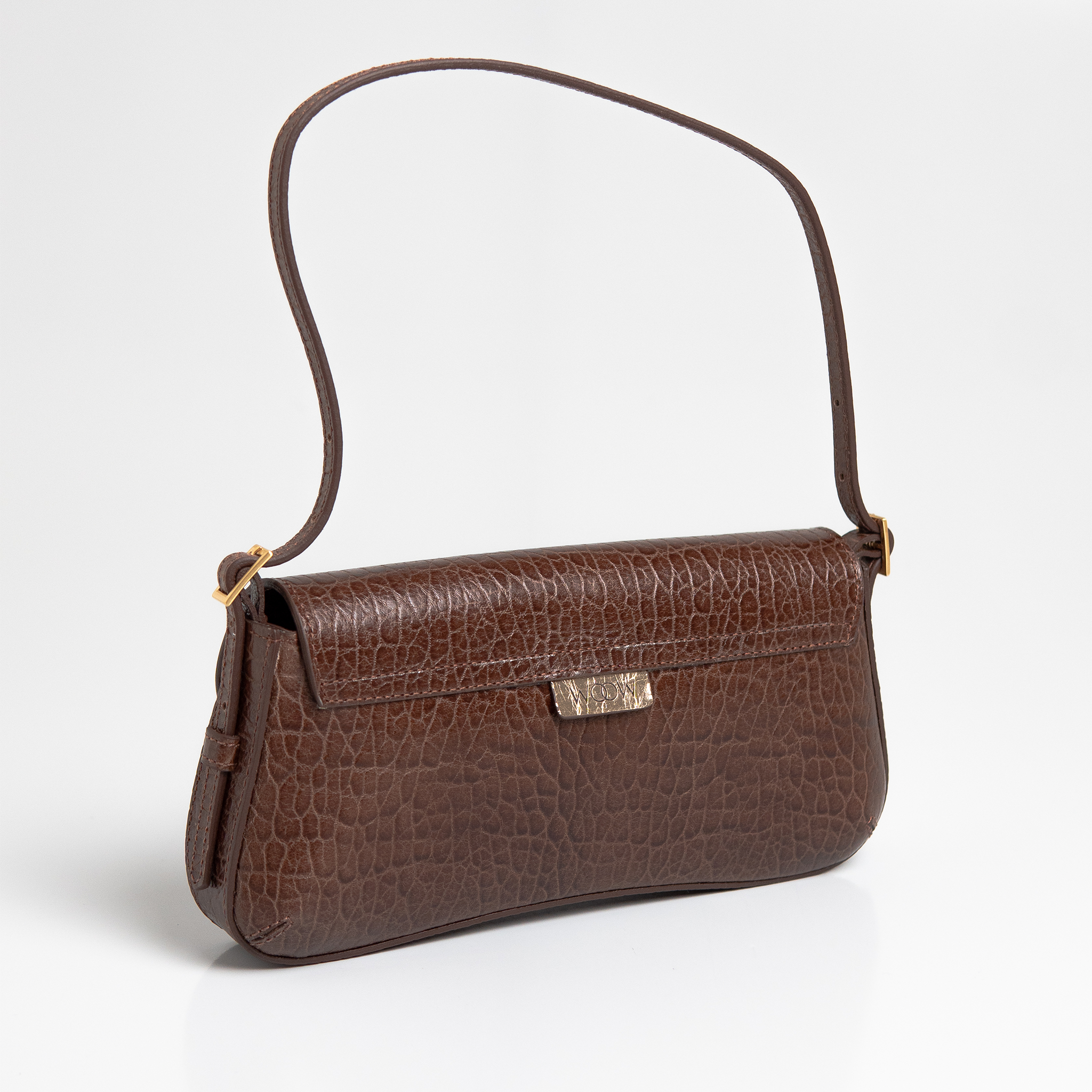Bolsa Giovana em Croco Marrom WOOW
