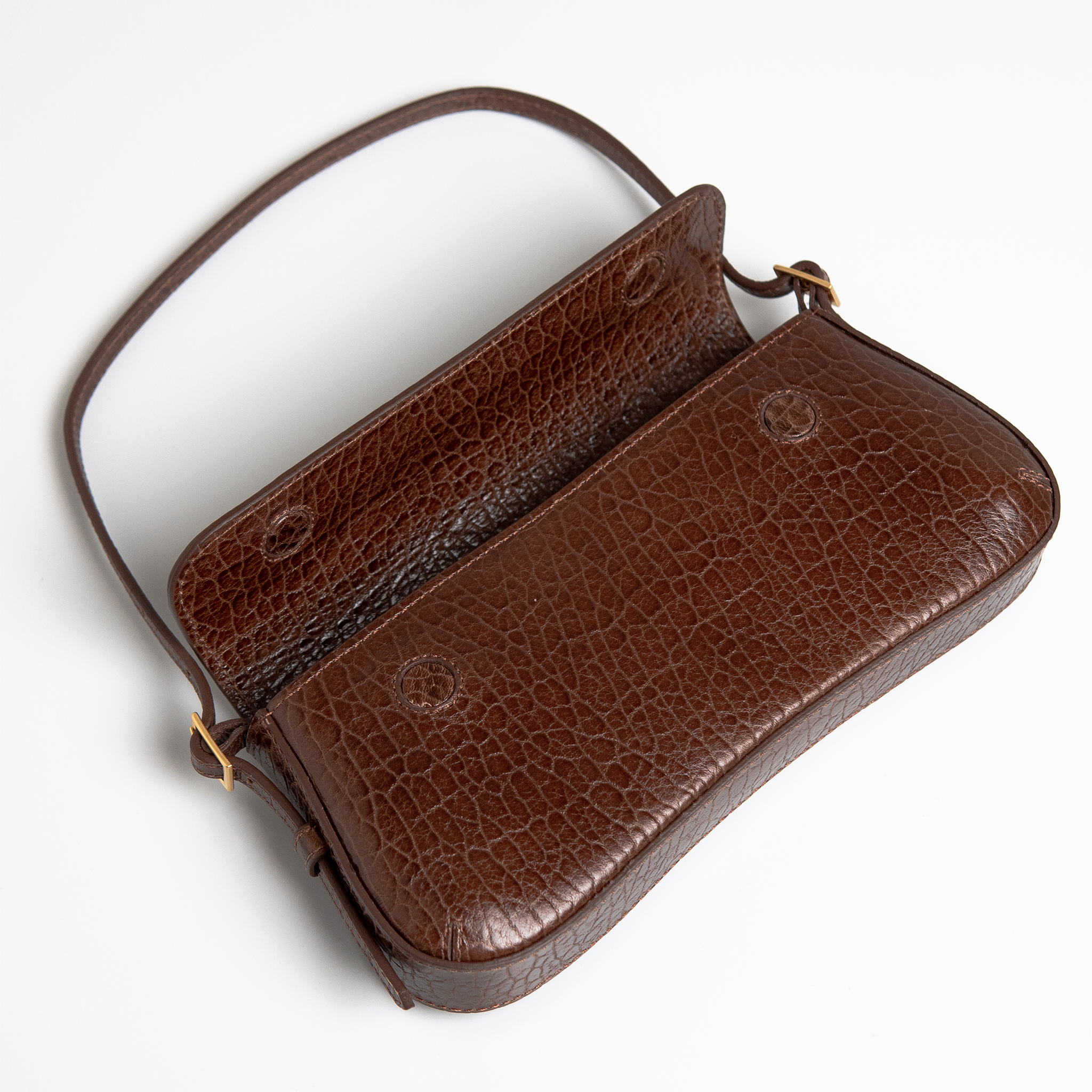 Bolsa Giovana em Croco Marrom WOOW