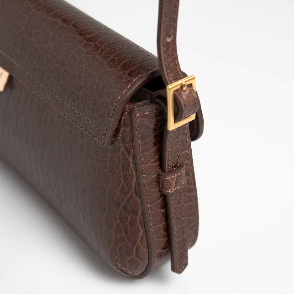 Bolsa Giovana em Croco Marrom WOOW