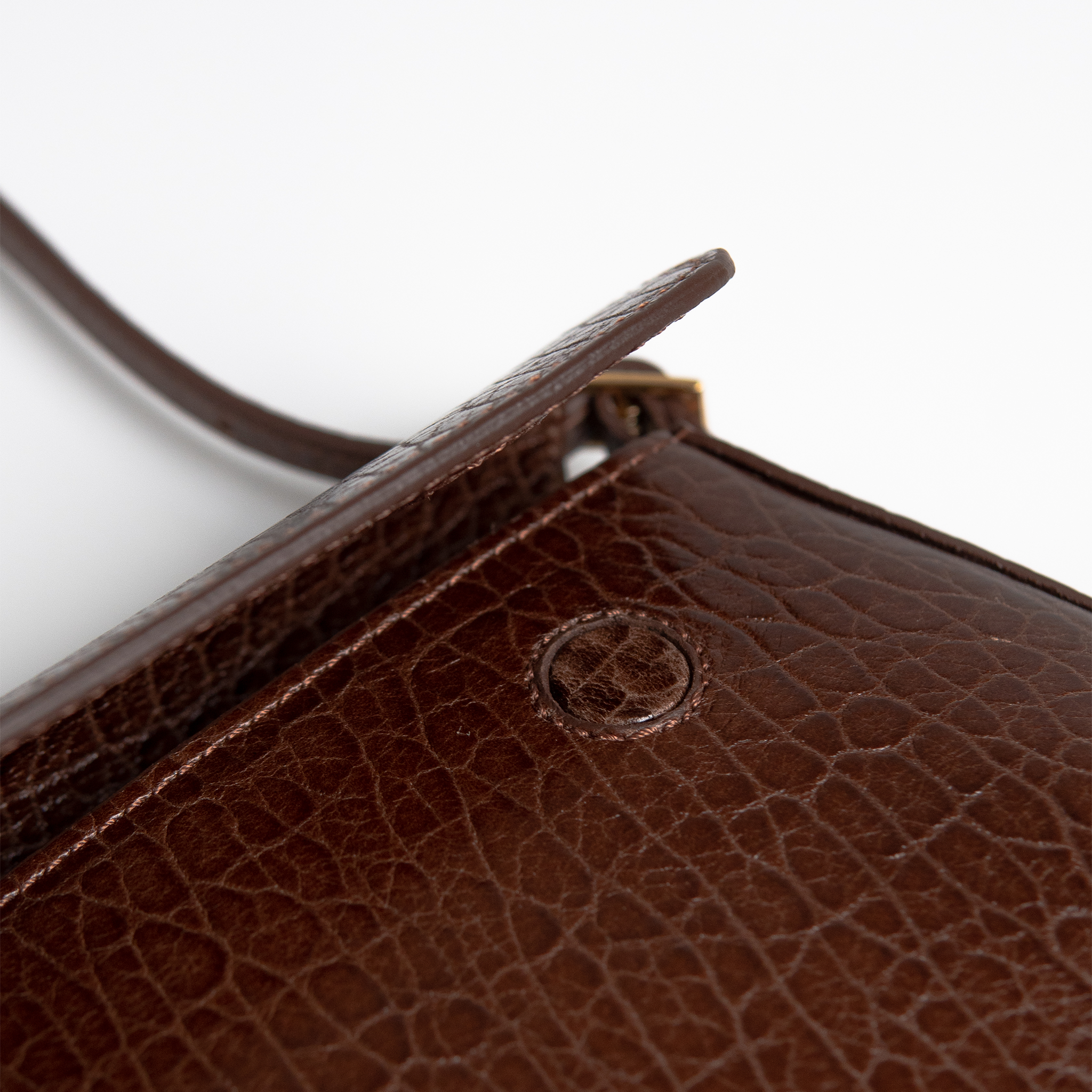 Bolsa Giovana em Croco Marrom WOOW