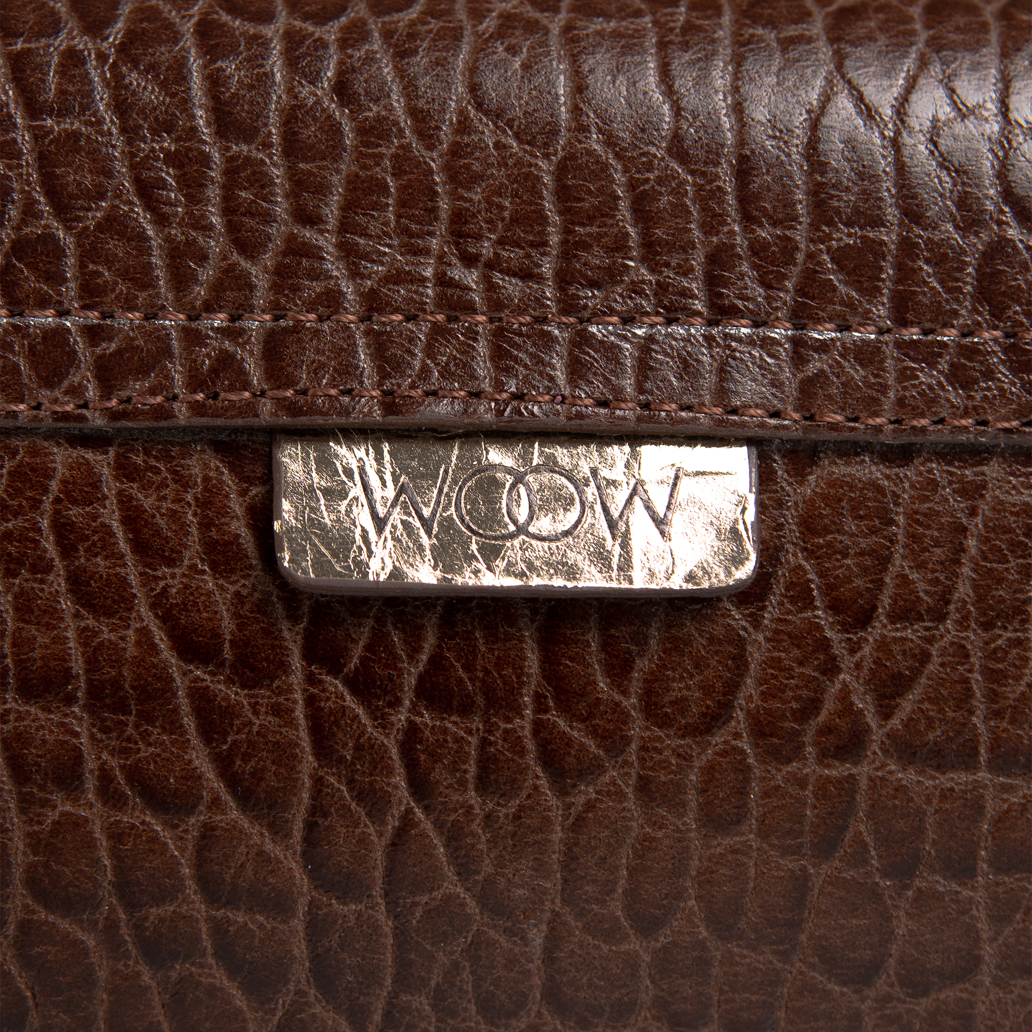 Bolsa Giovana em Croco Marrom WOOW