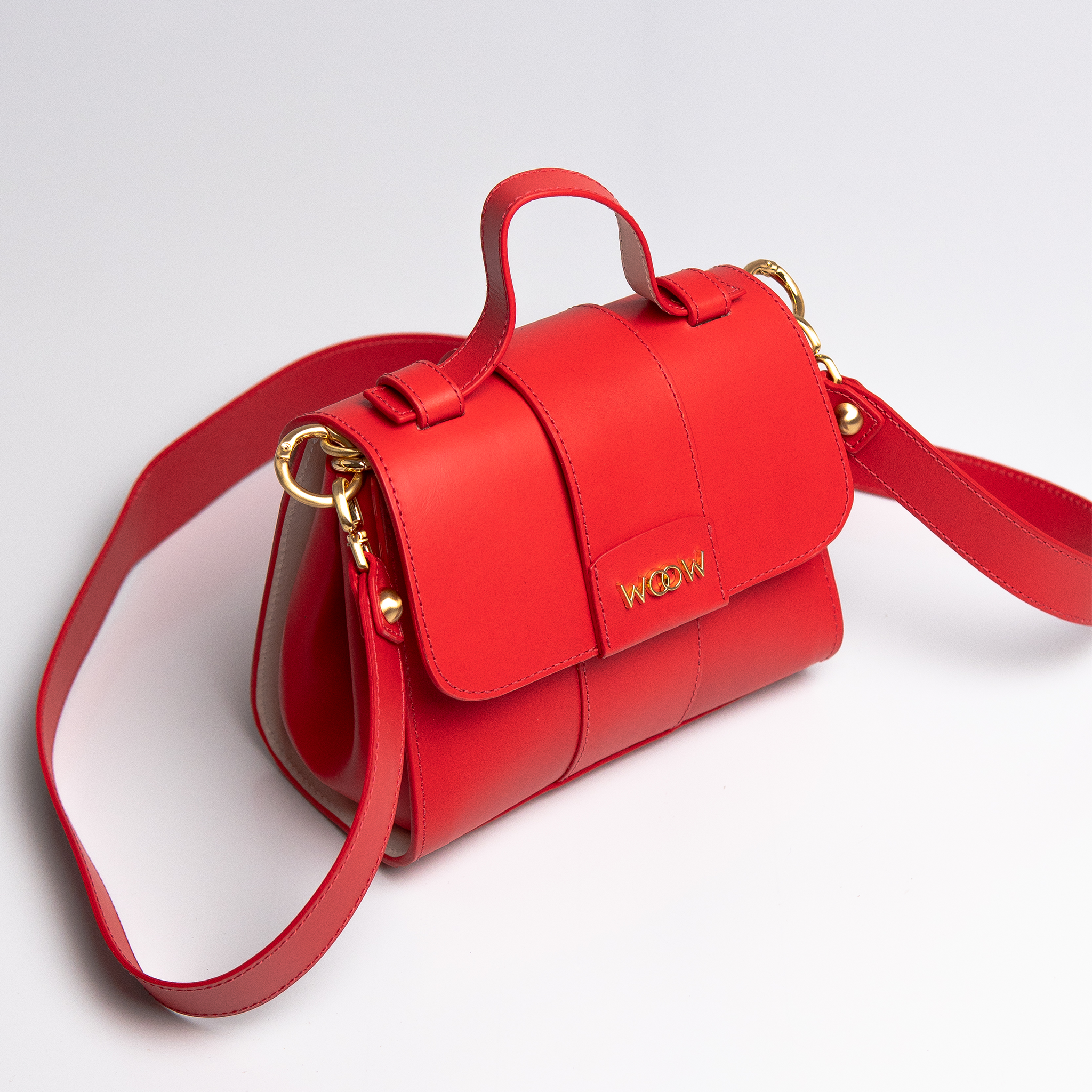 Bolsa Mini Aurora couro gloss WOOW