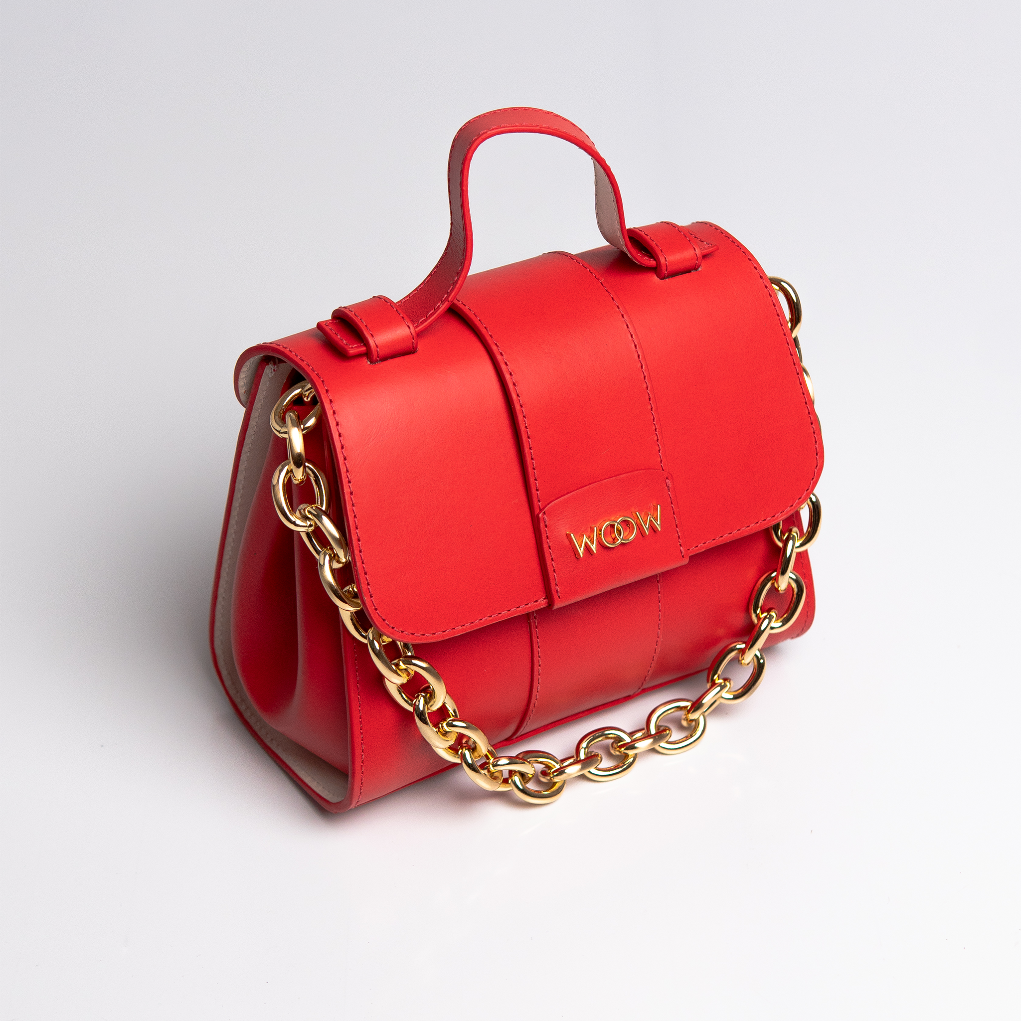 Bolsa Mini Aurora couro gloss WOOW