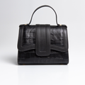 Bolsa Mini Sophia Couro Croco Preto WOOW