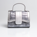 Bolsa Mini Sophia Couro Croco Silver WOOW