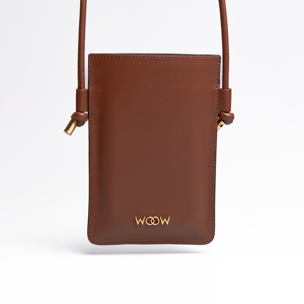 Bolsa porta celular Marina couro - Ambar