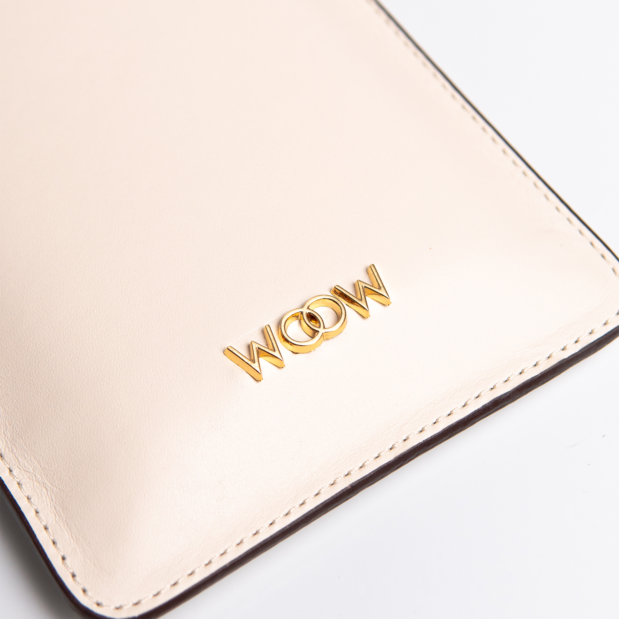 Bolsa porta celular Marina couro Off White WOOW