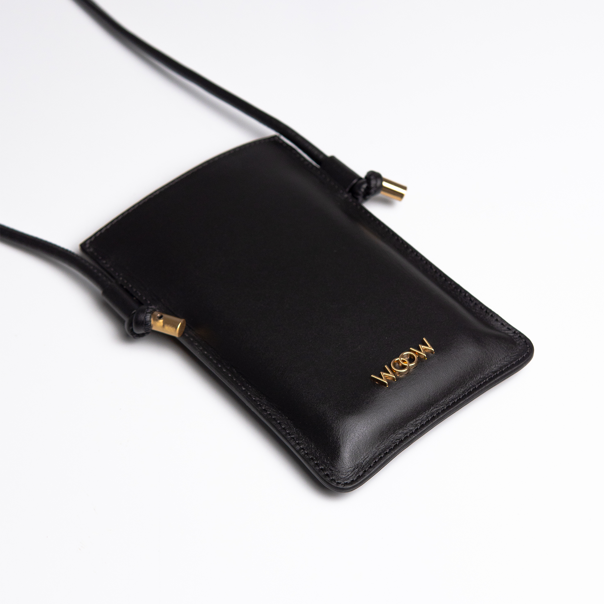 Bolsa porta celular Marina couro Preto WOOW