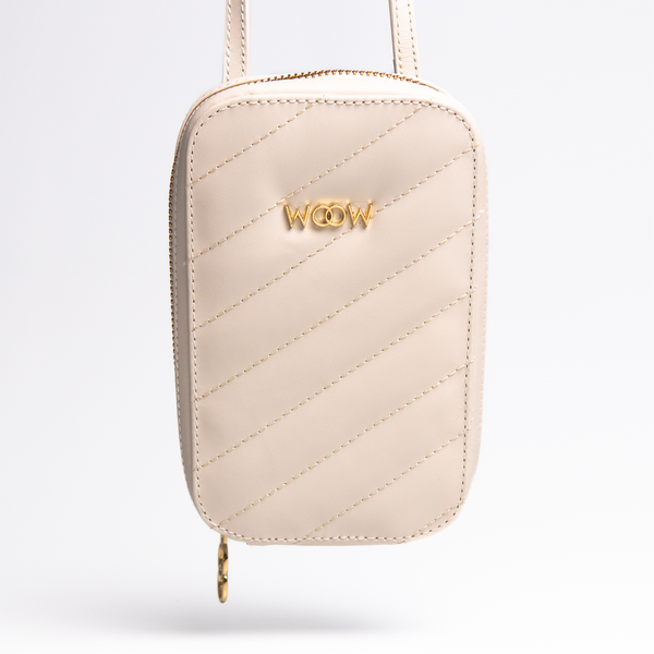 Bolsa porta celular Stella Couro - Off White
