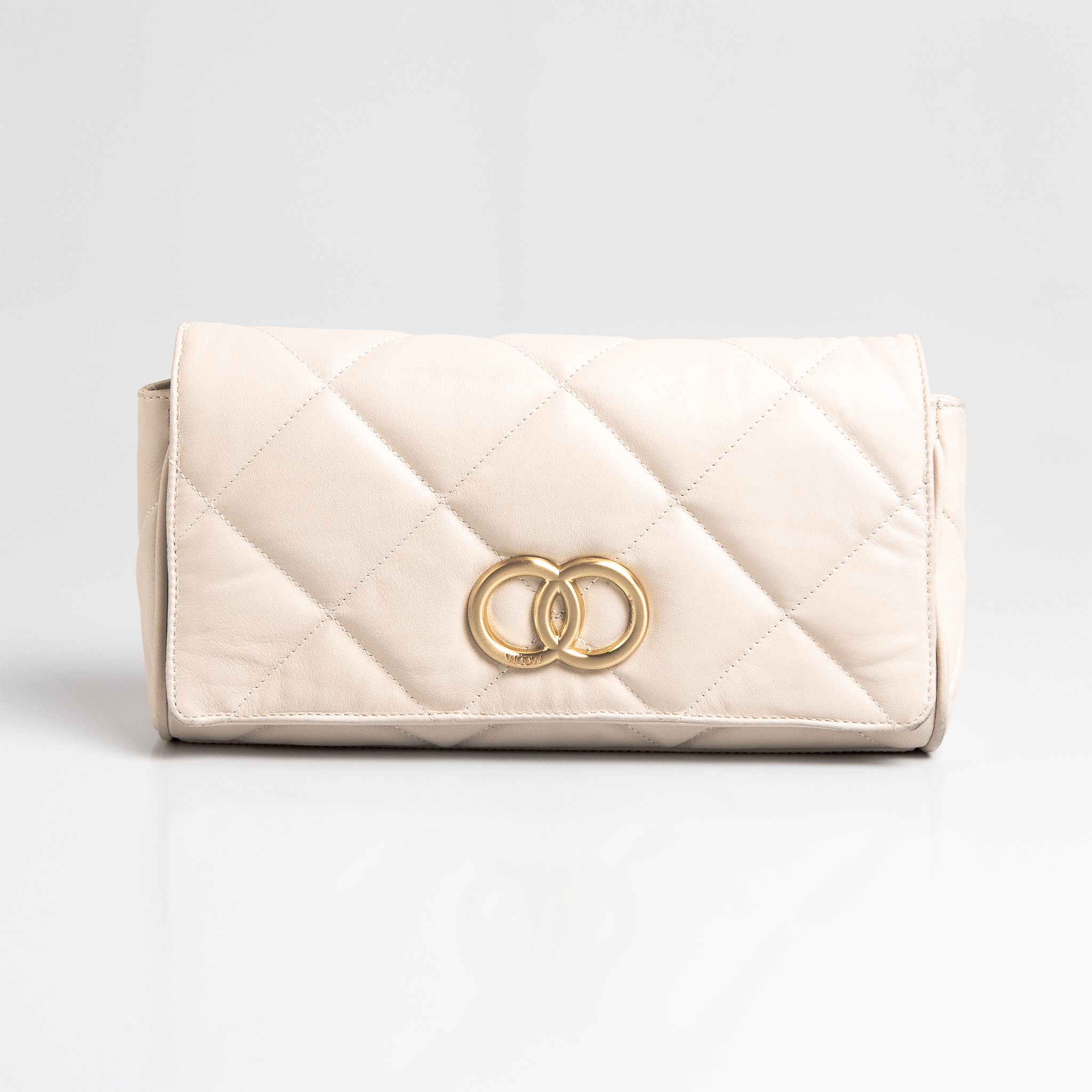 Bolsa Serena em Napa Gaja Off White WOOW