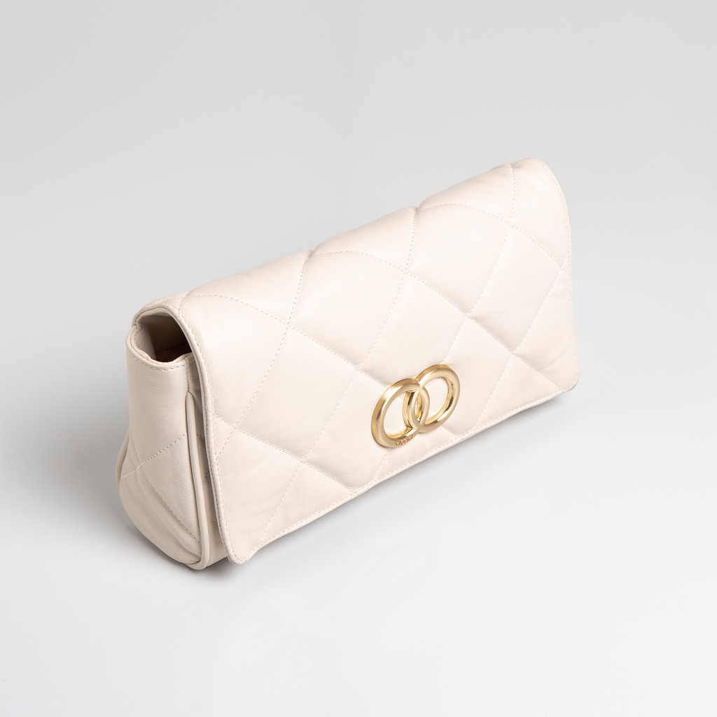 Bolsa Serena em Napa Gaja Off White WOOW