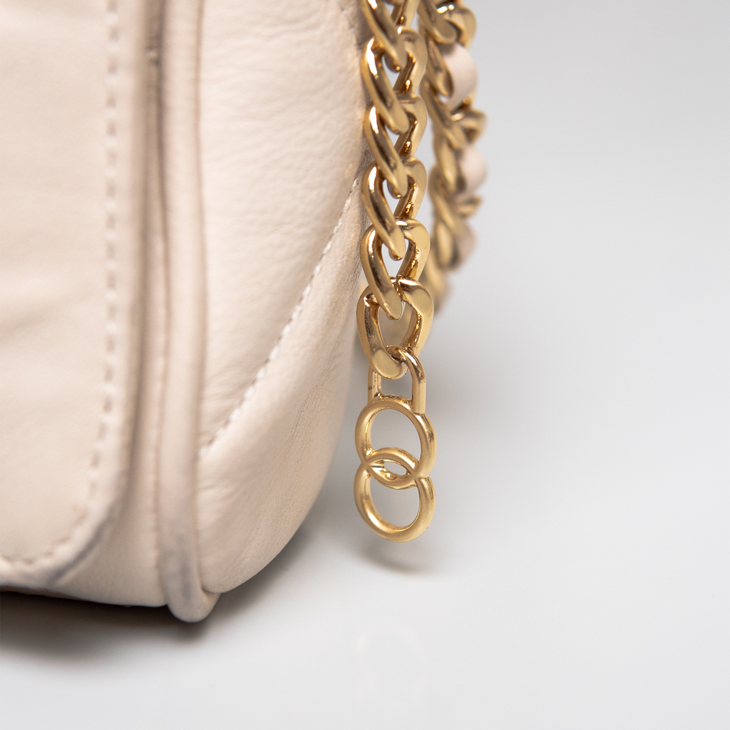 Bolsa Serena em Napa Gaja Off White WOOW