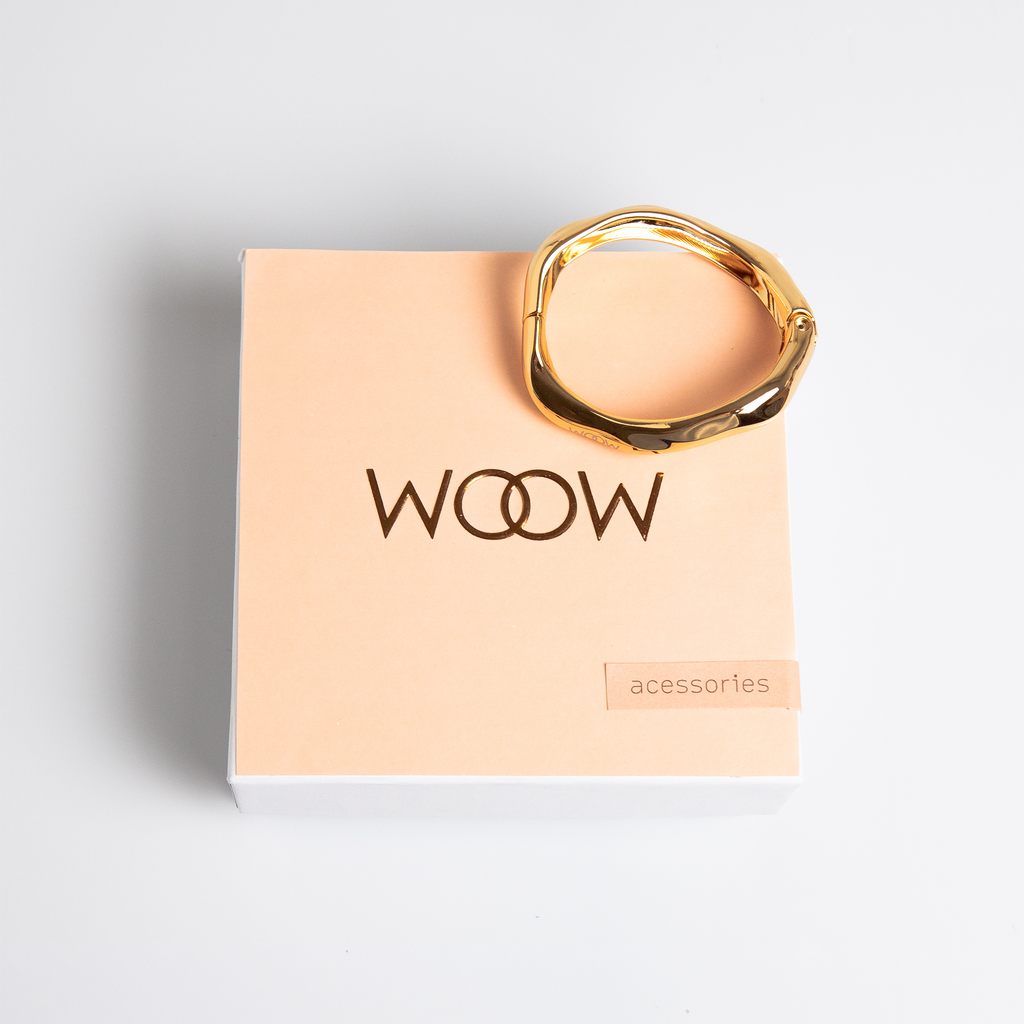 Bracelete Cora Fino Dourado WOOW