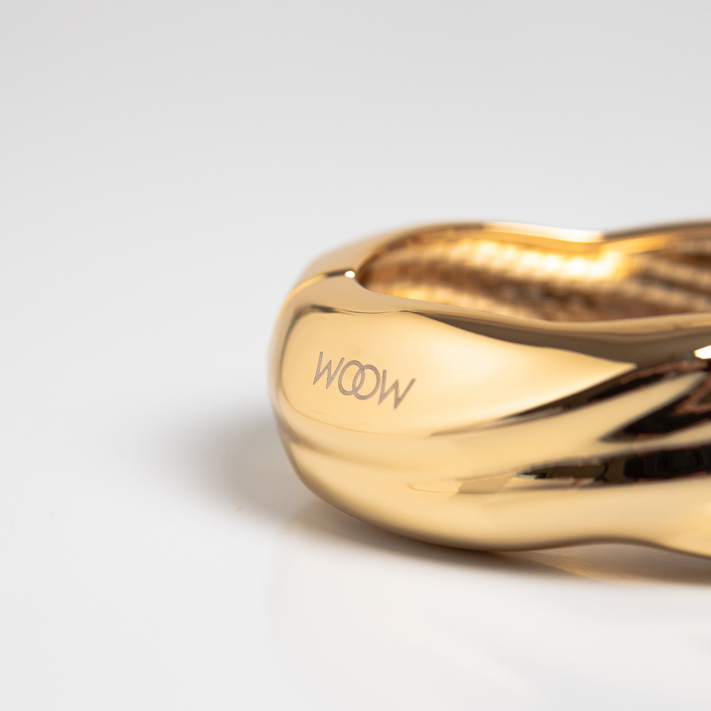 Bracelete Thea Largo Dourado WOOW