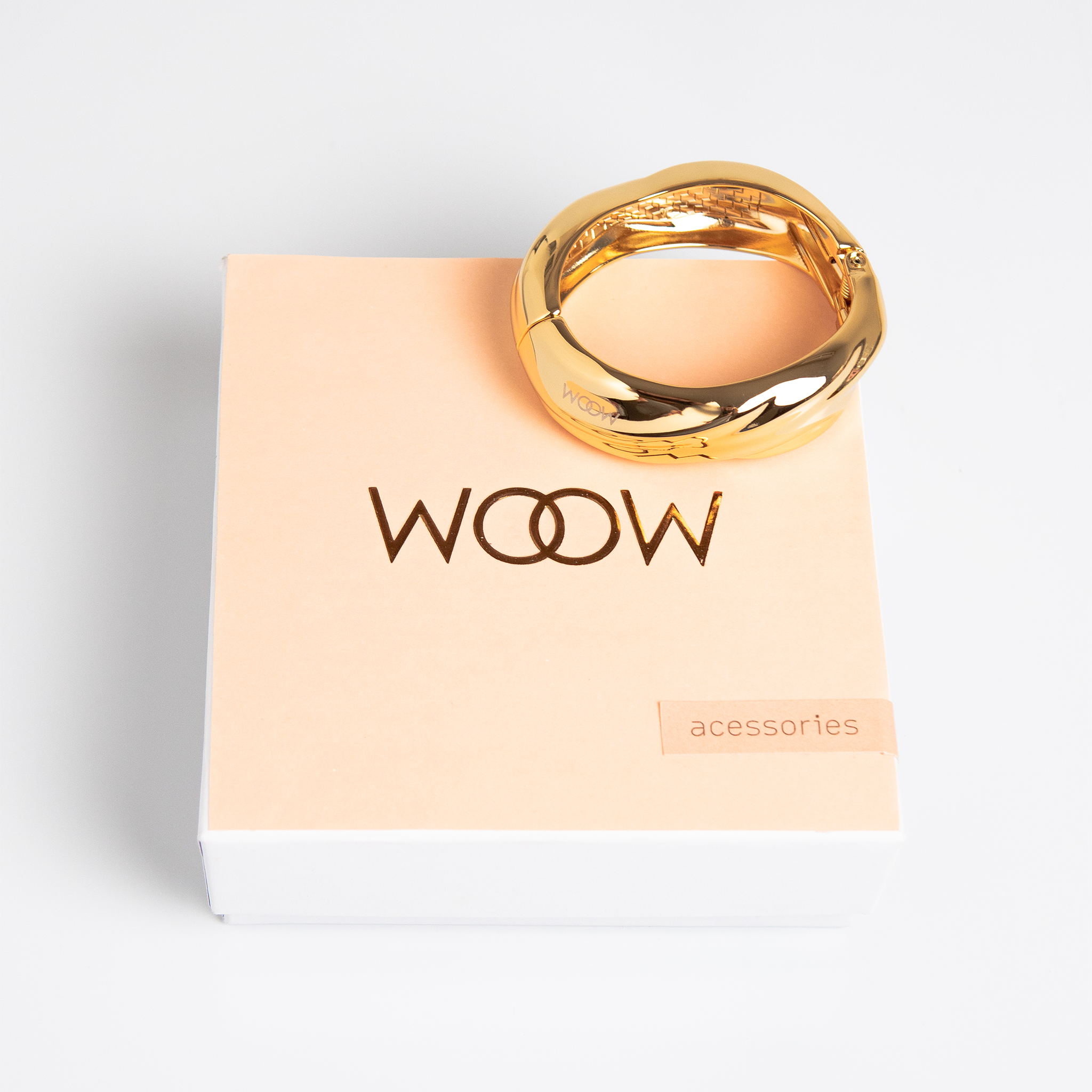 Bracelete Thea Largo Dourado WOOW