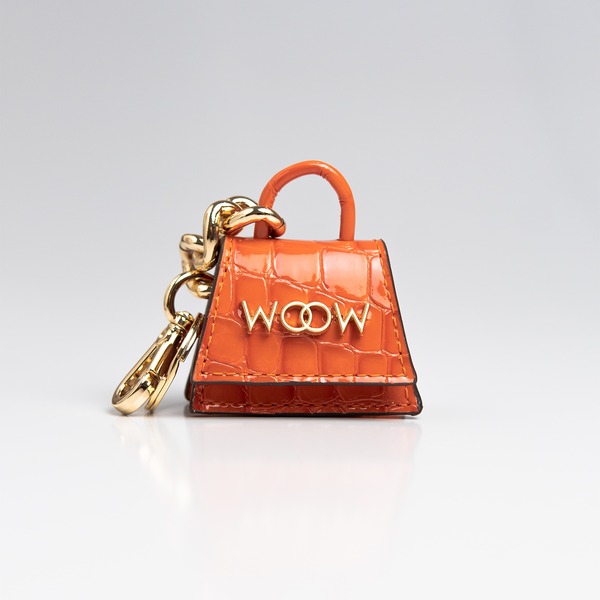 Chaveiro Mini Paty - Citric Orange / Satin Croco
