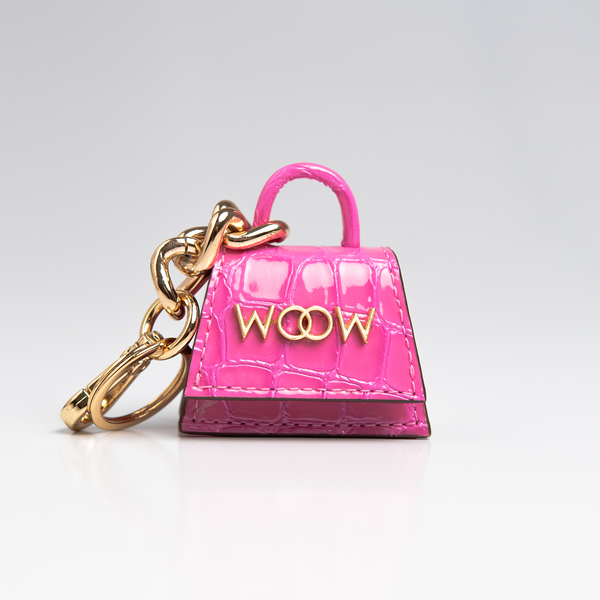Chaveiro Mini Paty - Gomma Pink / Satin Croco