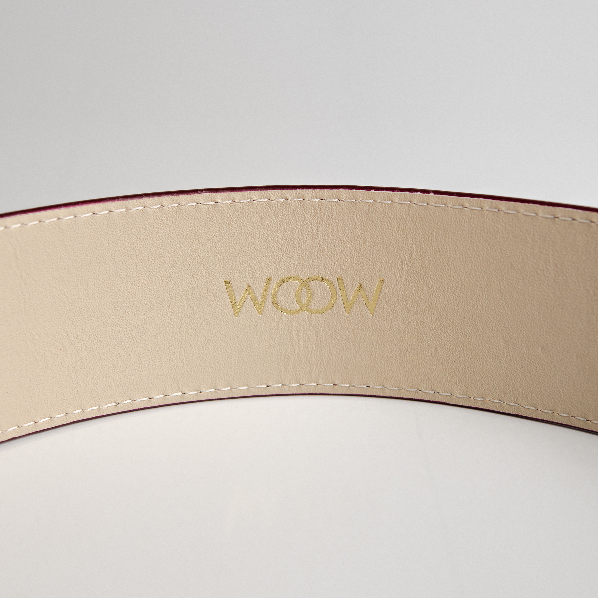 Cinto Djuly couro croco Vinho WOOW