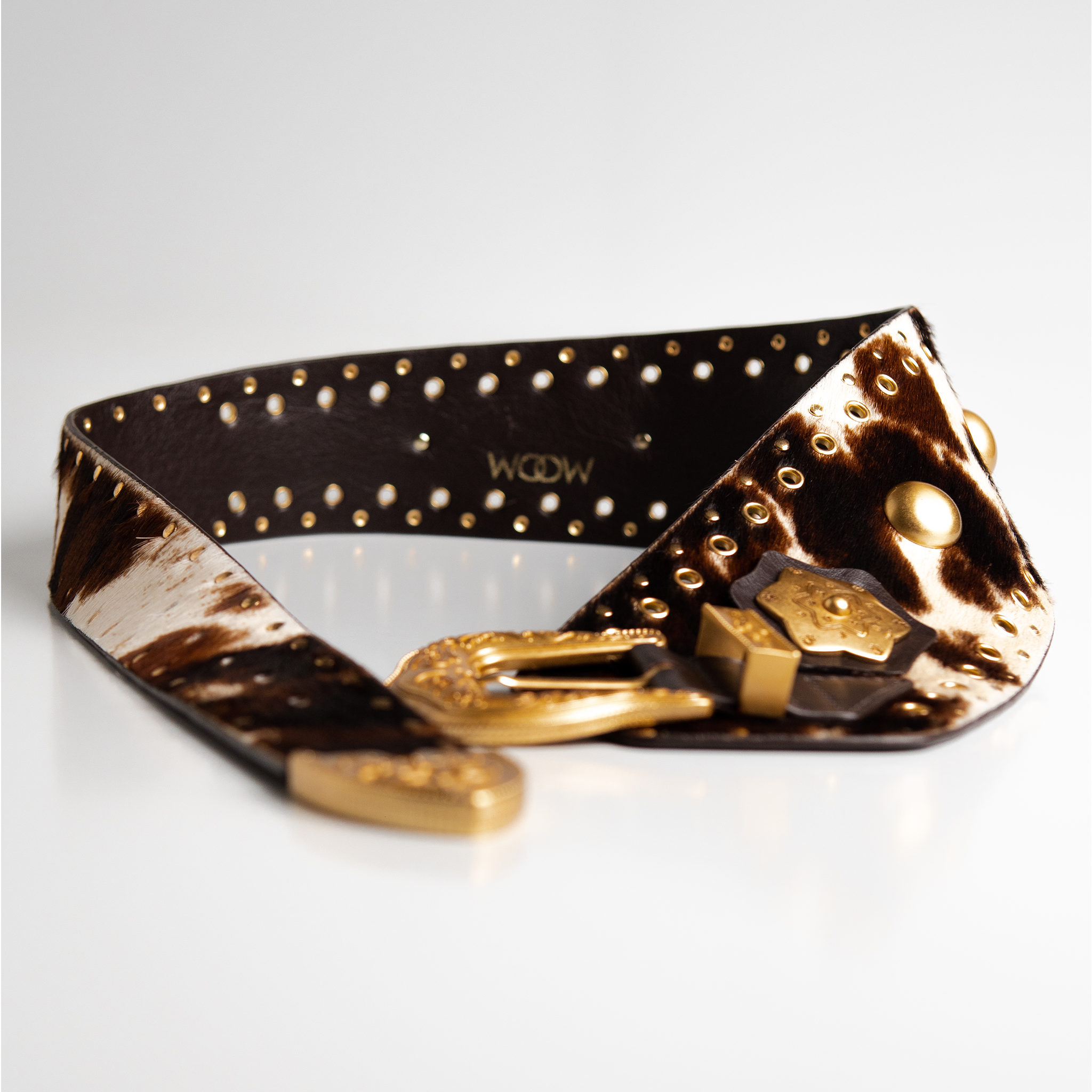 Cinto Taylor Pele de Vaca Café WOOW