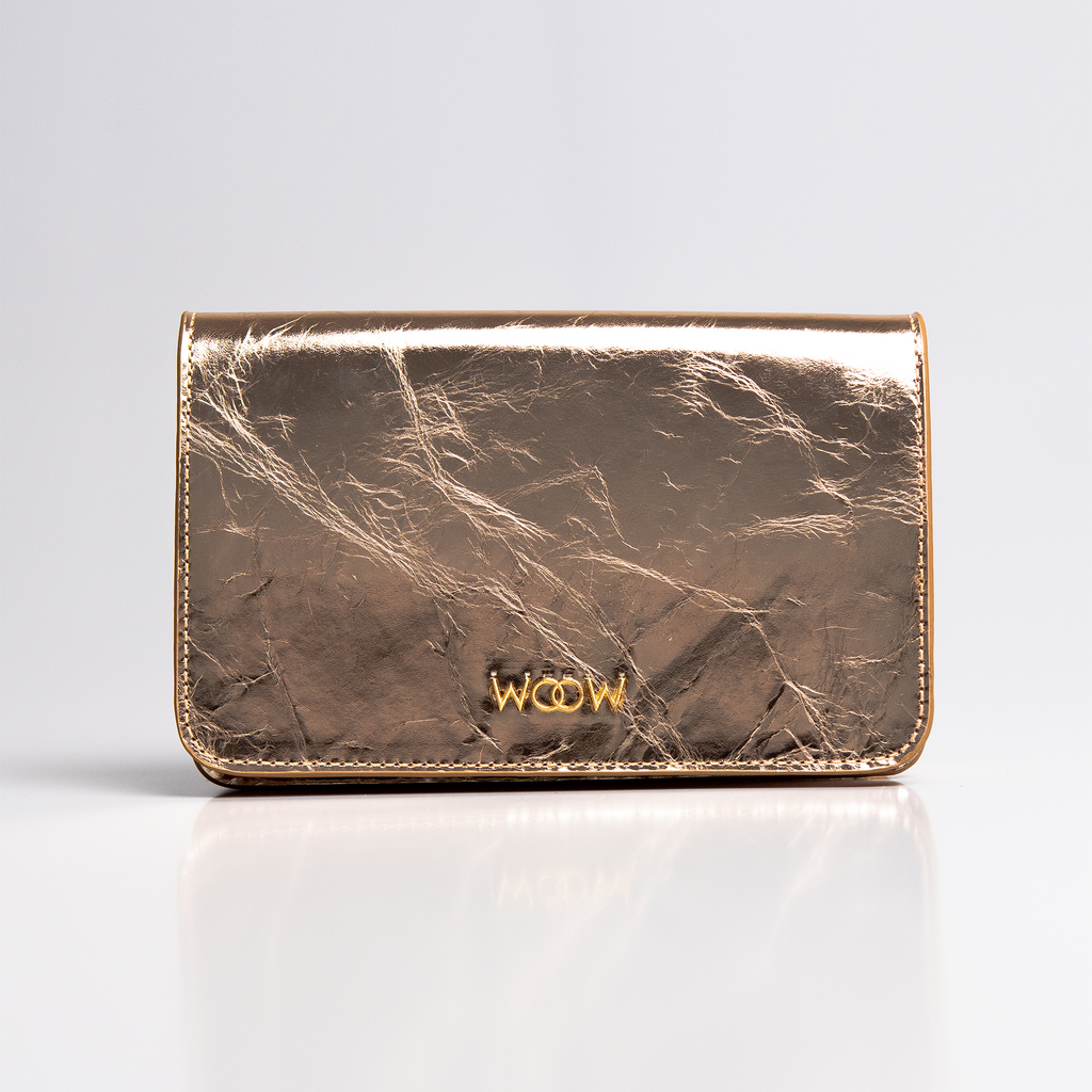 Bolsa mini Aura Couro Champagne WOOW