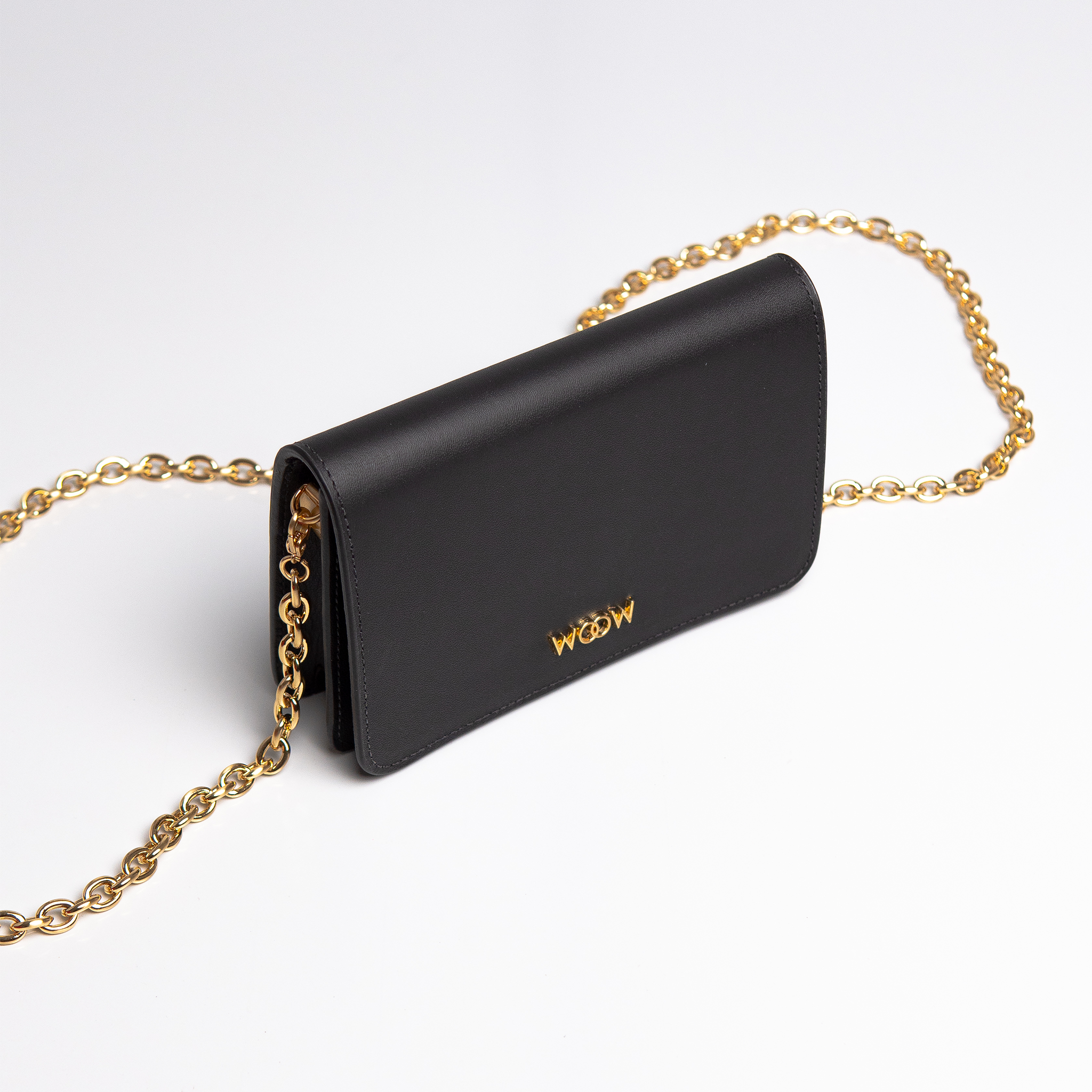 Bolsa mini Aura Couro Preta