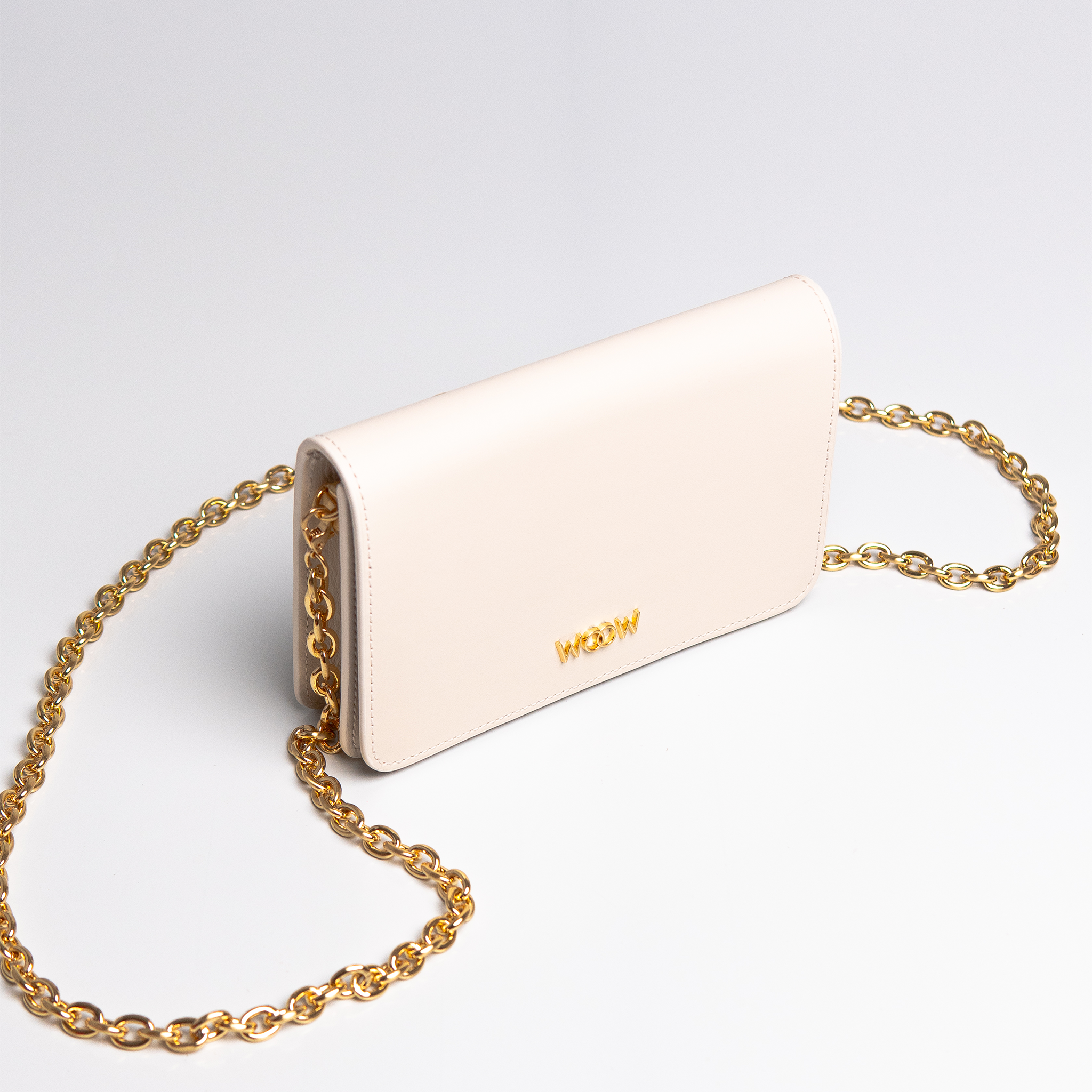 Bolsa mini Aura Couro Off White WOOW