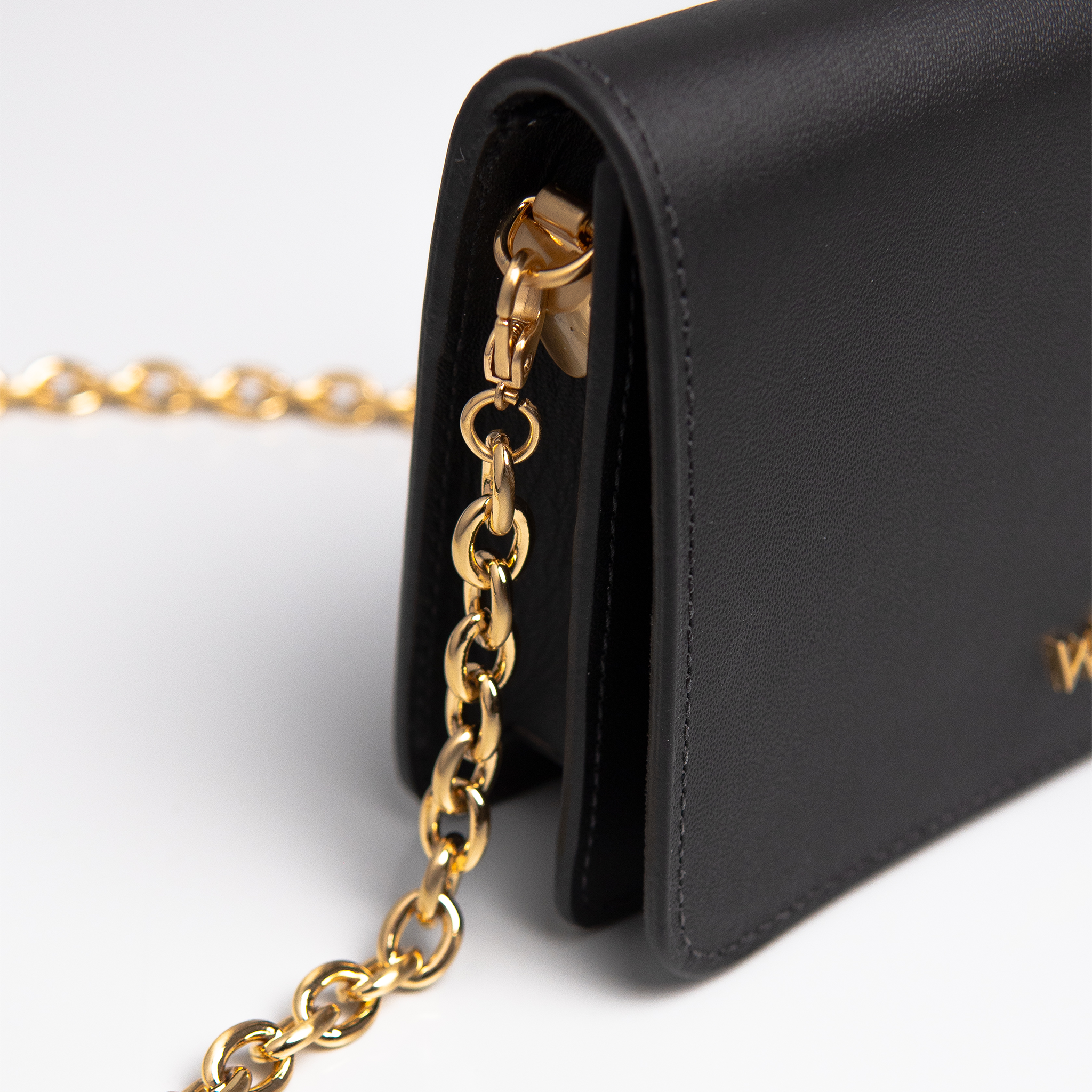 Bolsa mini Aura Couro Preta