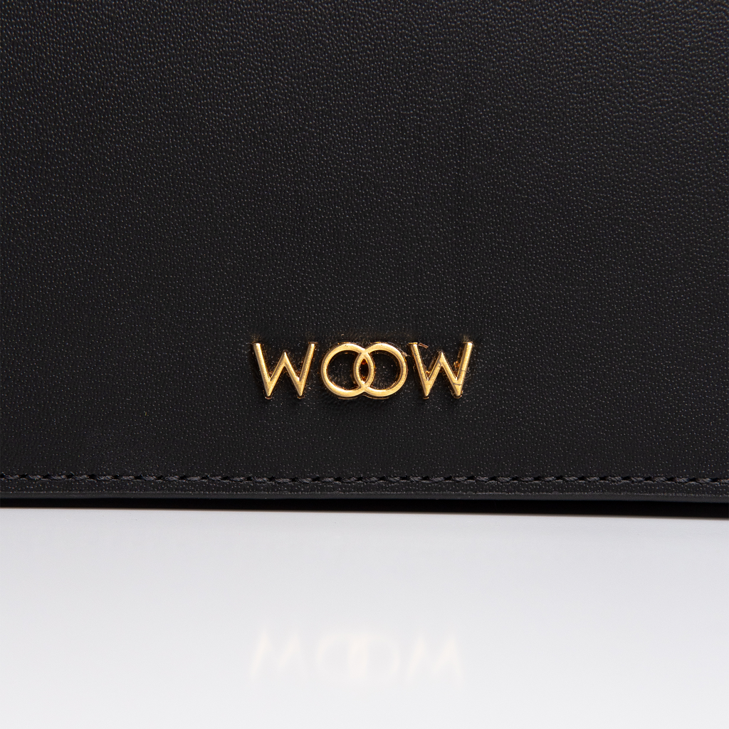 Bolsa mini Aura Couro Preta