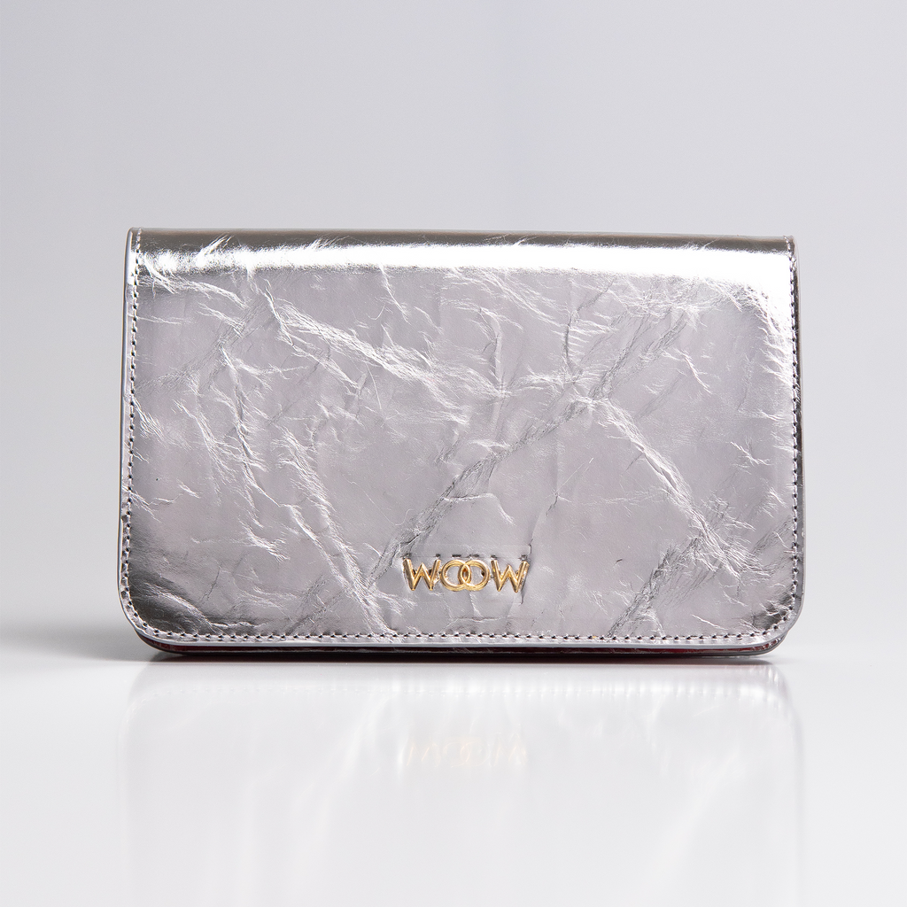 Bolsa mini Aura Couro Silver WOOW