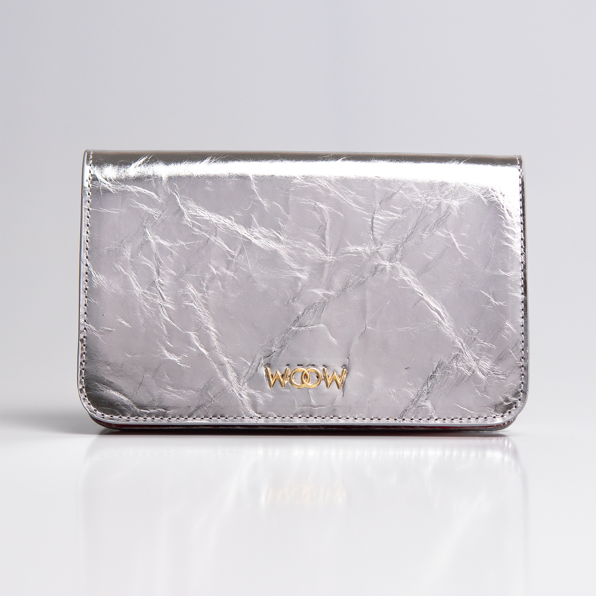 Bolsa mini Aura Couro Silver WOOW