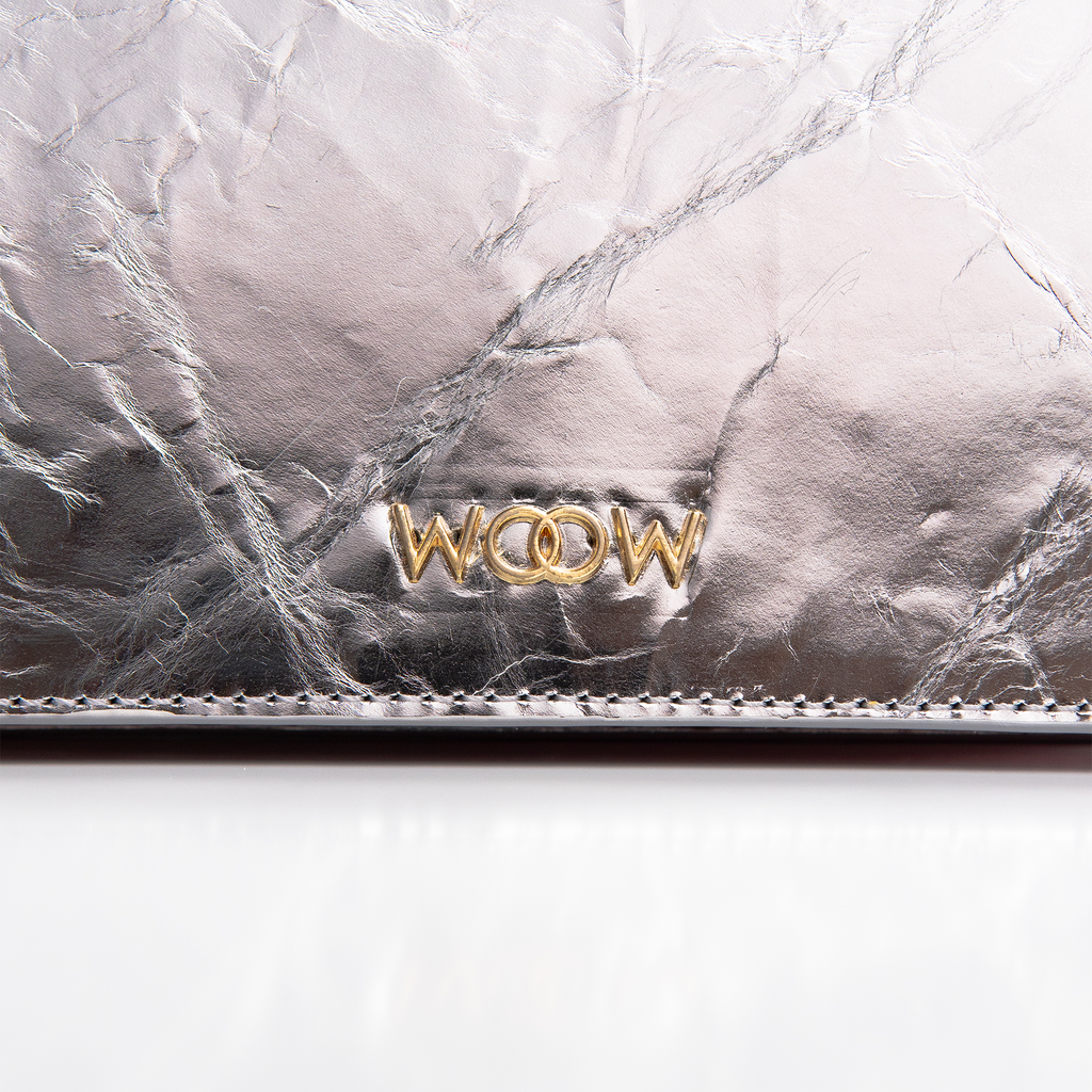 Bolsa mini Aura Couro Silver WOOW