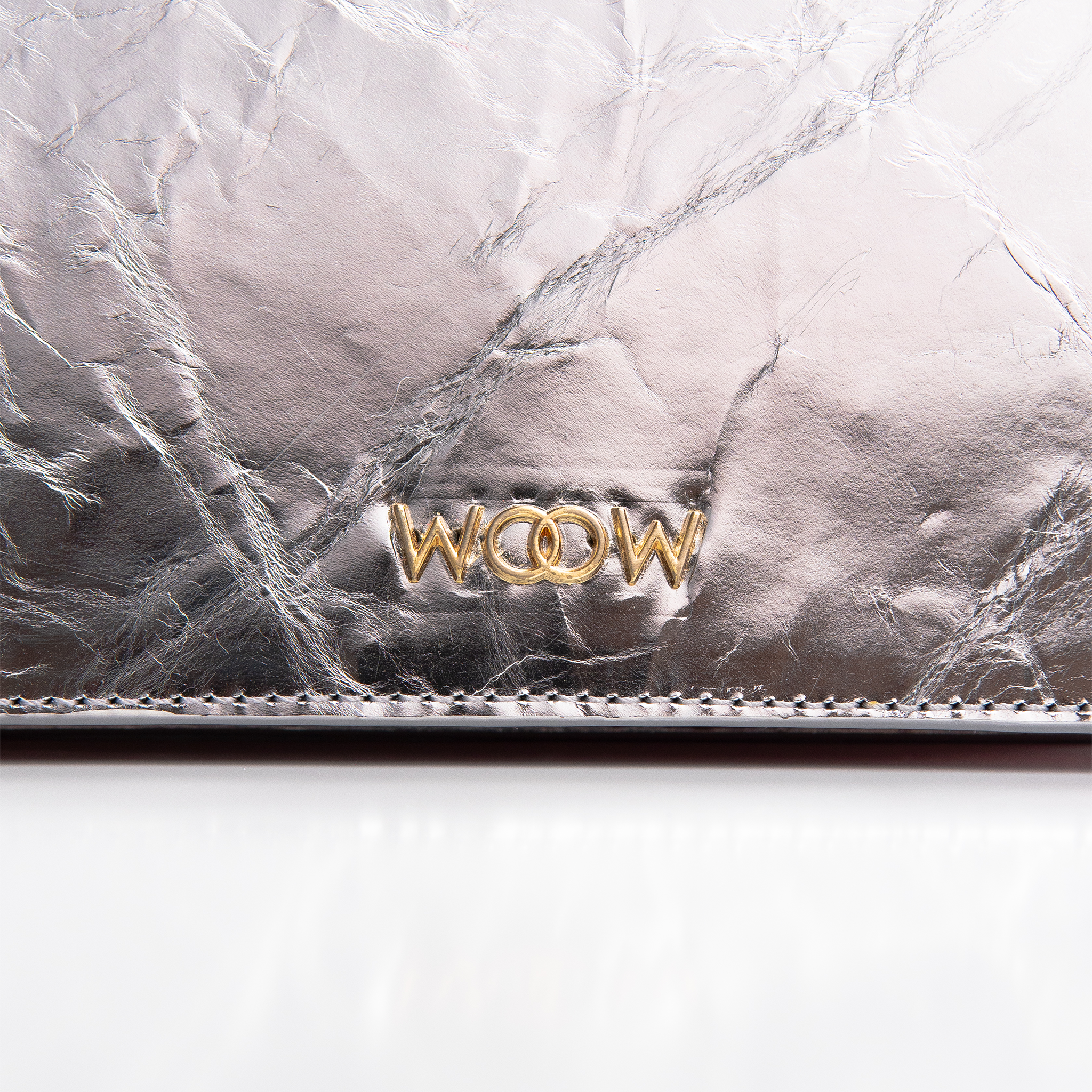 Bolsa mini Aura Couro Silver WOOW