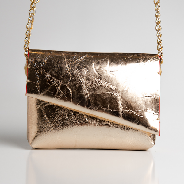 Bolsa Mini Aya Couro - Champagne