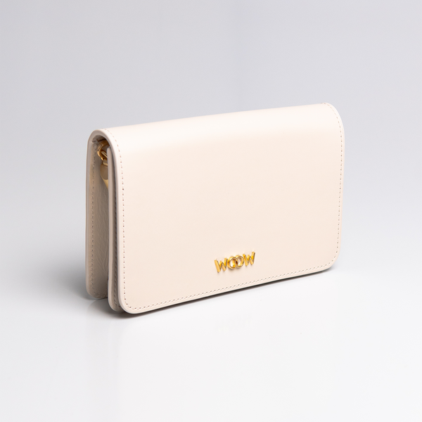 Bolsa Pequena Aura Couro - Off White